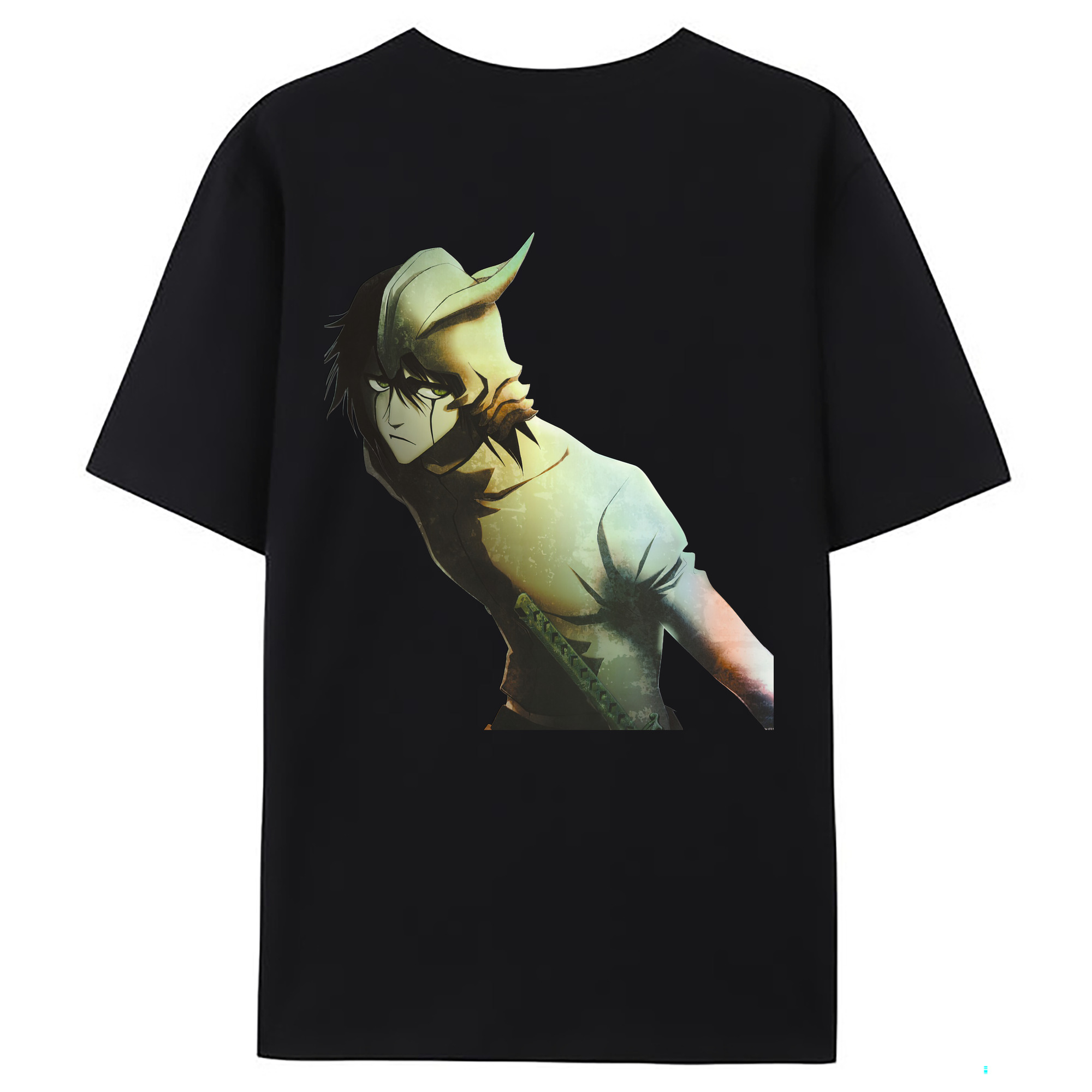 （画像用） ブリーチ ウルキオラ·シファー BLEACH Ulquiorra cifer 綿100％ メンズ半袖Tシャツ（バックプリント） 通気性