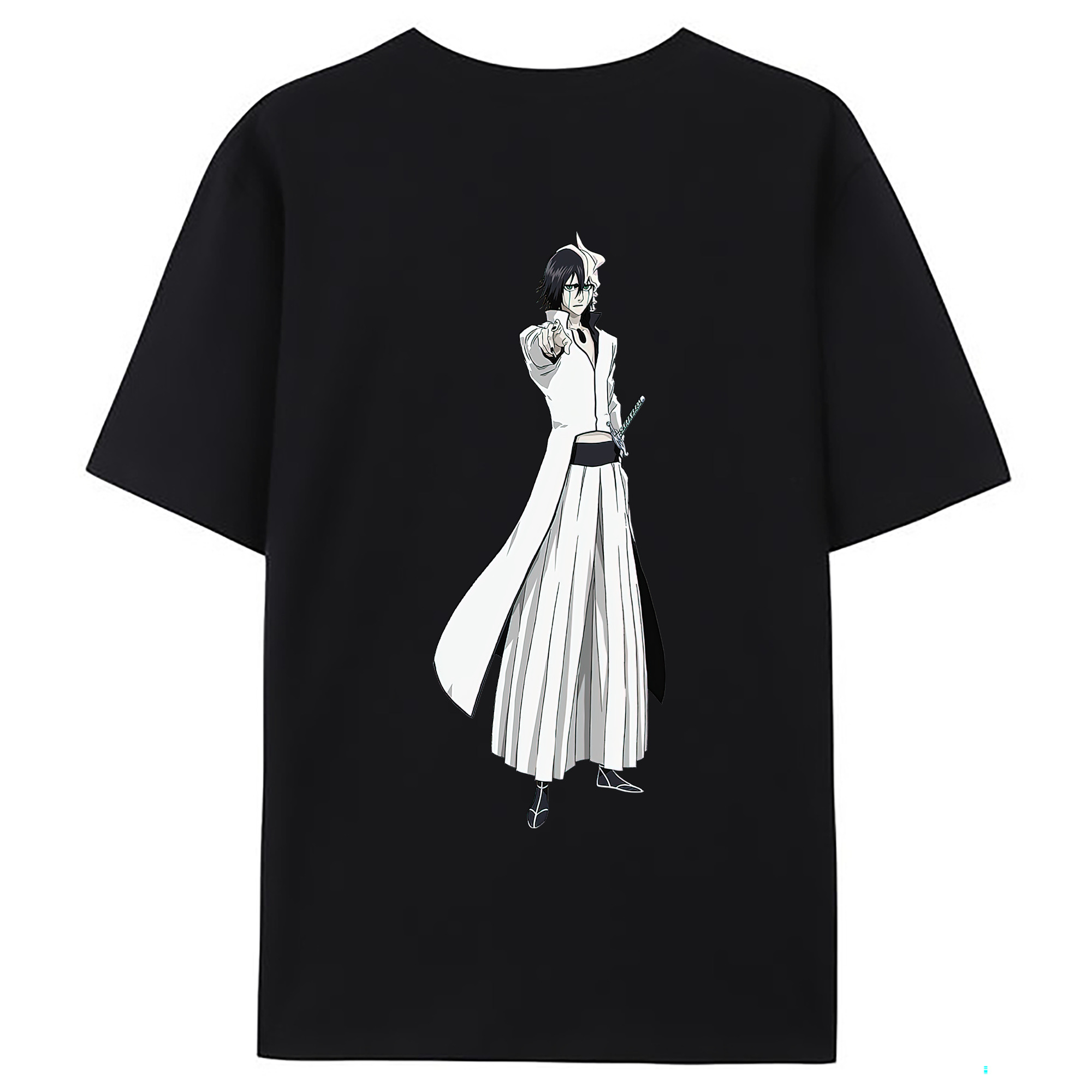 （画像用） ブリーチ ウルキオラ·シファー BLEACH Ulquiorra cifer 綿100％ メンズ半袖Tシャツ（バックプリント） 通気性