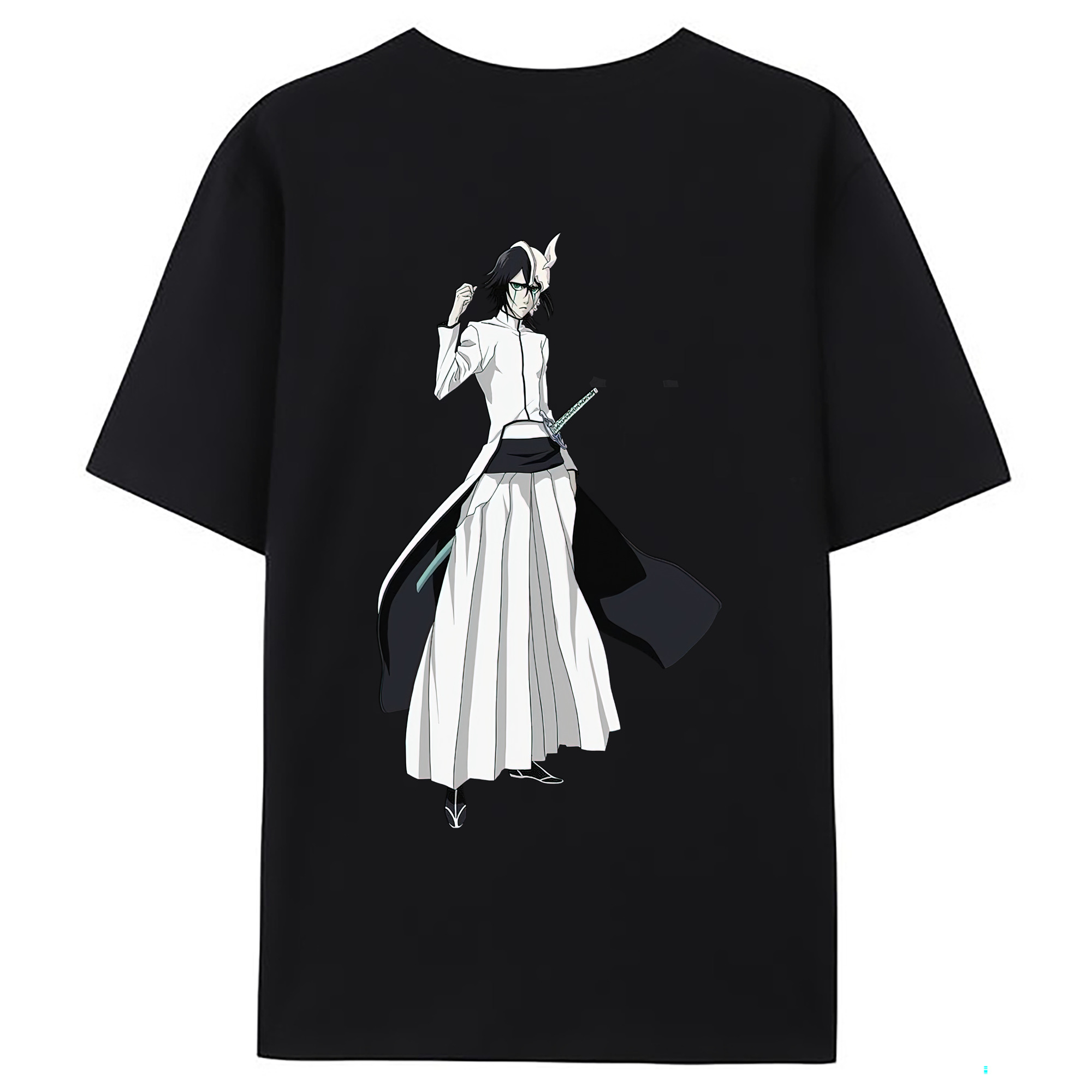 （画像用） ブリーチ ウルキオラ·シファー BLEACH Ulquiorra cifer 綿100％ メンズ半袖Tシャツ（バックプリント） 通気性