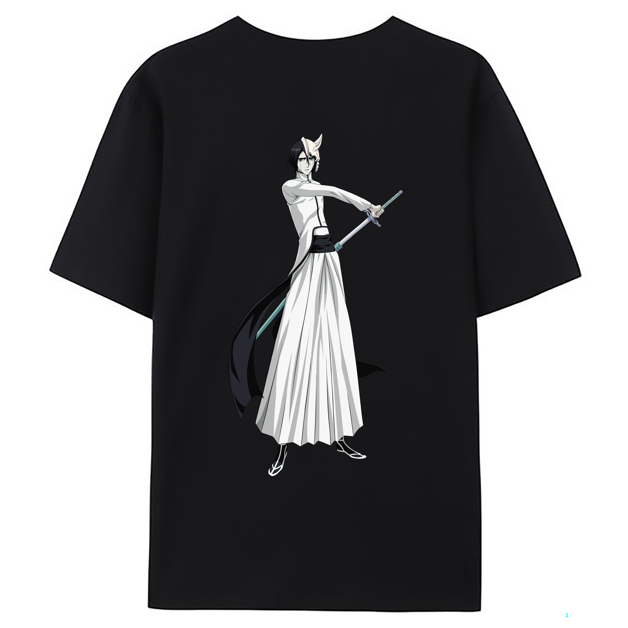（画像用） ブリーチ ウルキオラ·シファー BLEACH Ulquiorra cifer 綿100％ メンズ半袖Tシャツ（バックプリント） 通気性