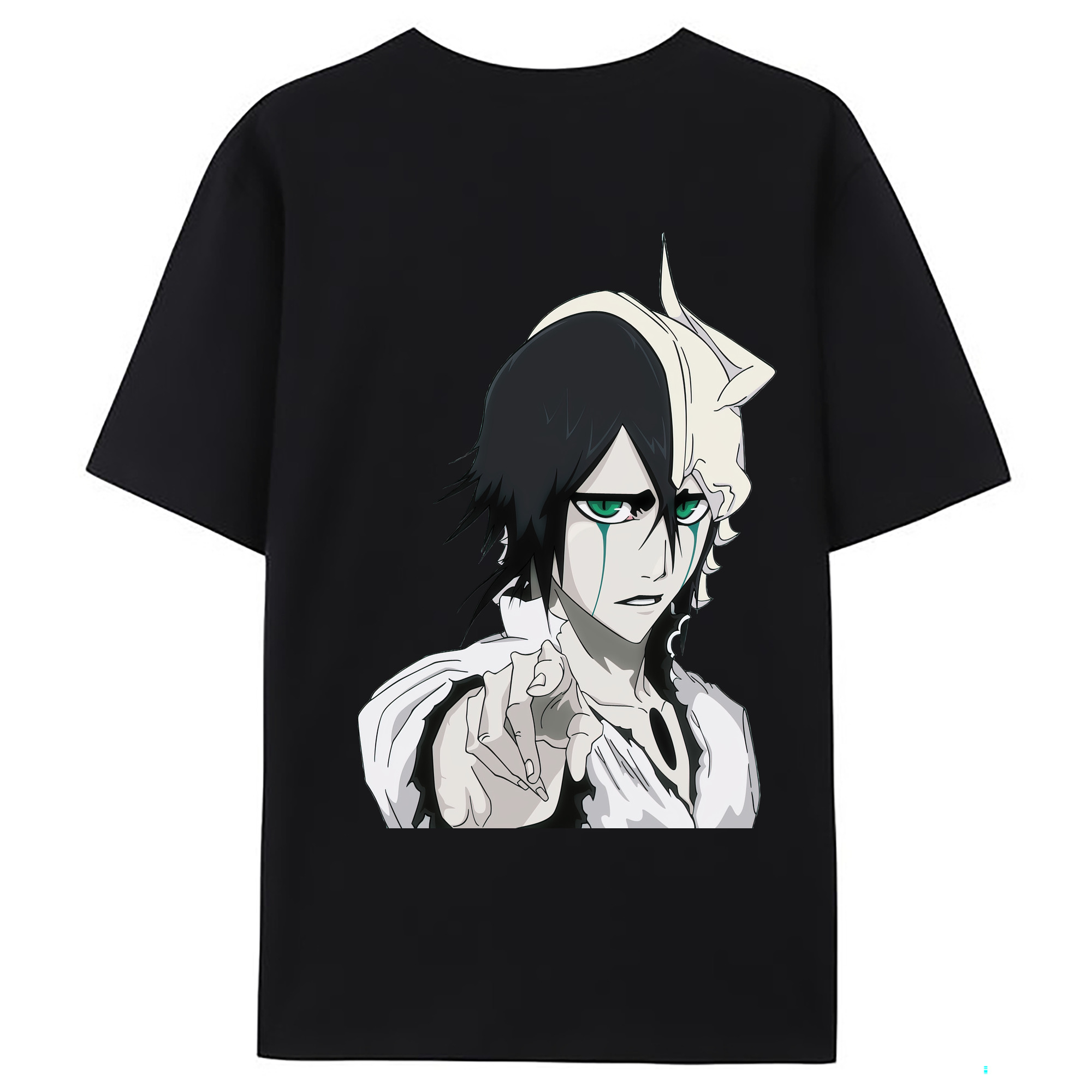 （画像用） ブリーチ ウルキオラ·シファー BLEACH Ulquiorra cifer 綿100％ メンズ半袖Tシャツ（バックプリント） 通気性