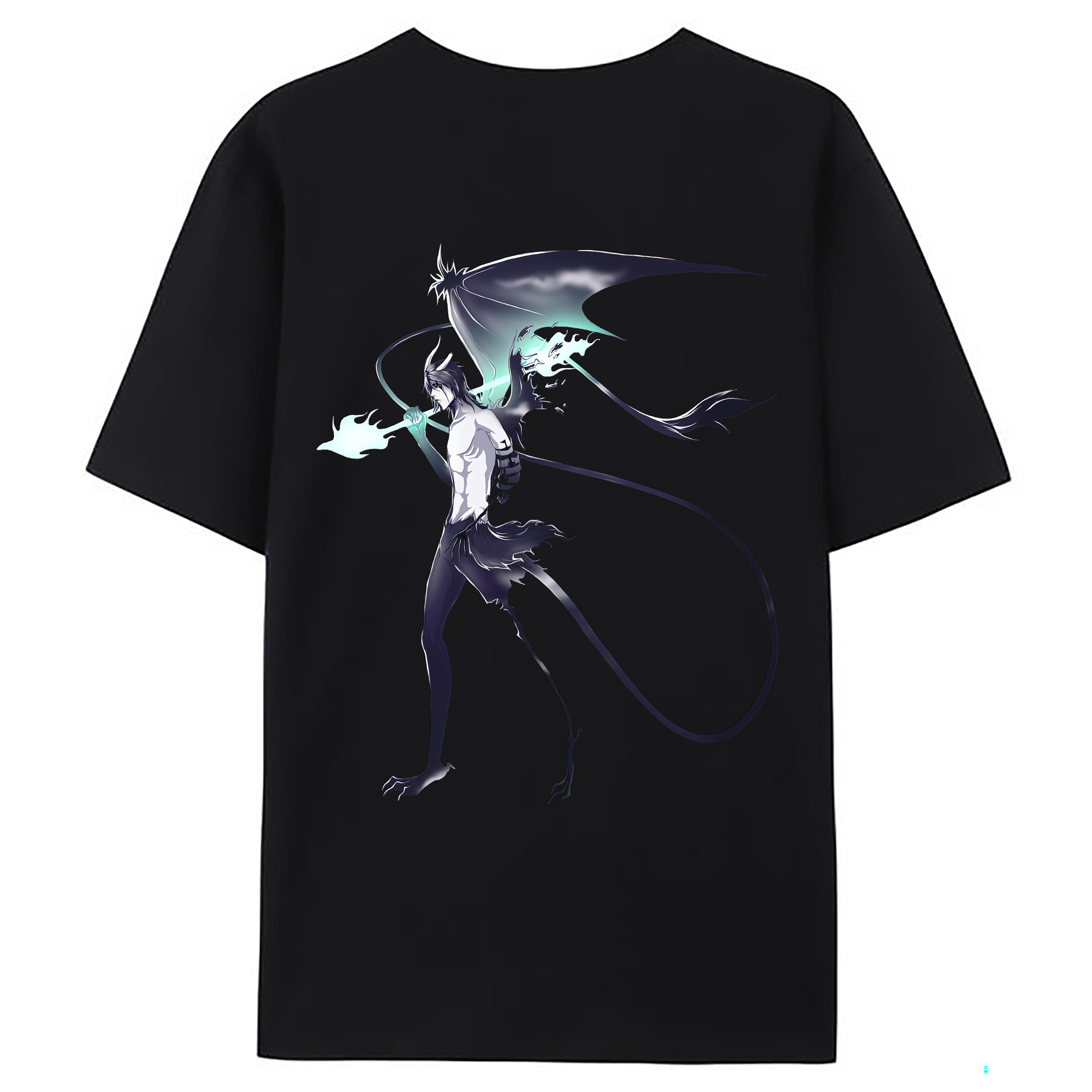 （画像用） ブリーチ ウルキオラ·シファー BLEACH Ulquiorra cifer 綿100％ メンズ半袖Tシャツ（バックプリント） 通気性