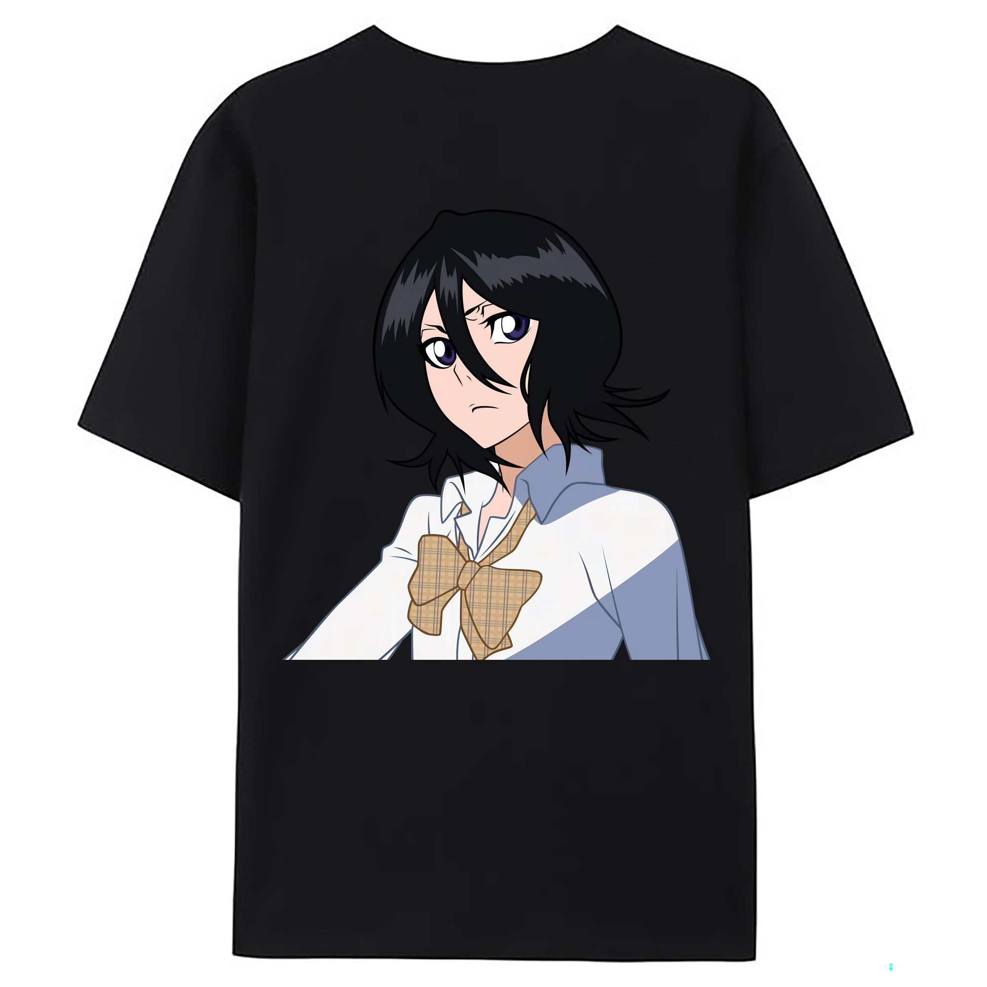（画像用） ブリーチ 朽木ルキア BLEACH Kuchiki Rukia 綿100％ メンズ半袖Tシャツ（バックプリント） 通気性