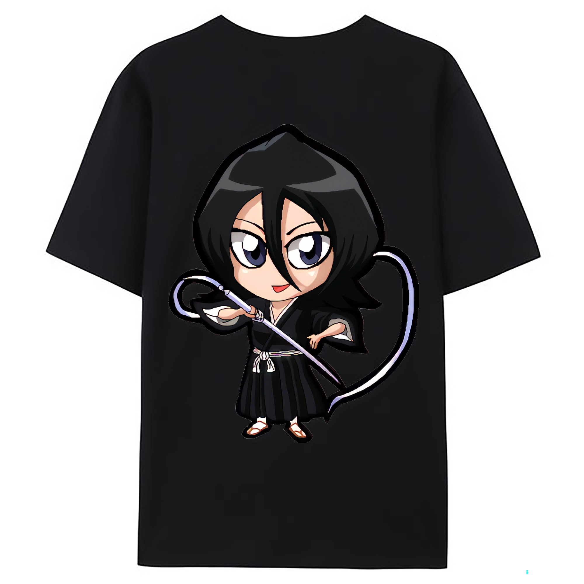 （画像用） ブリーチ 朽木ルキア BLEACH Kuchiki Rukia 綿100％ メンズ半袖Tシャツ（バックプリント） 通気性