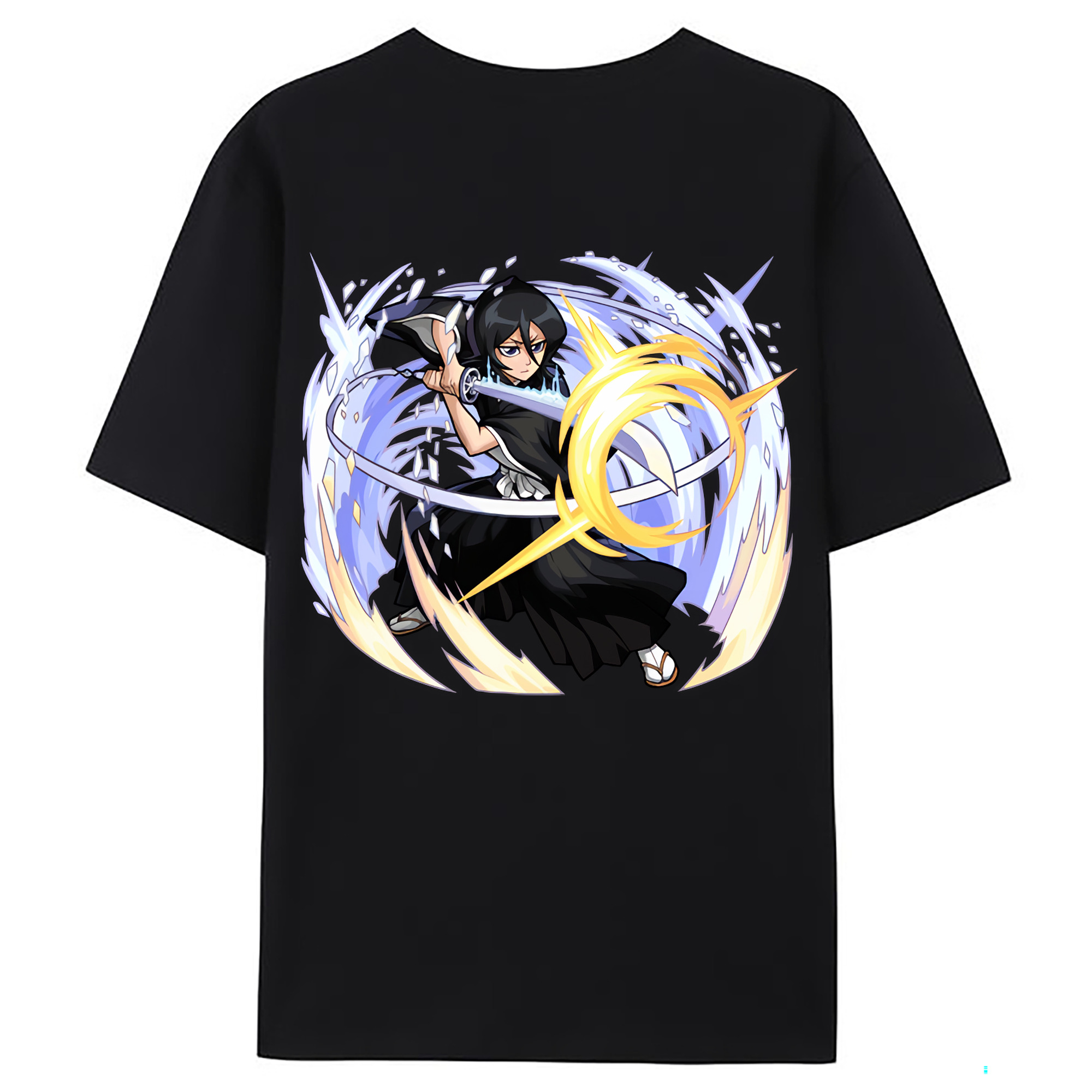 （画像用） ブリーチ 朽木ルキア BLEACH Kuchiki Rukia 綿100％ メンズ半袖Tシャツ（バックプリント） 通気性