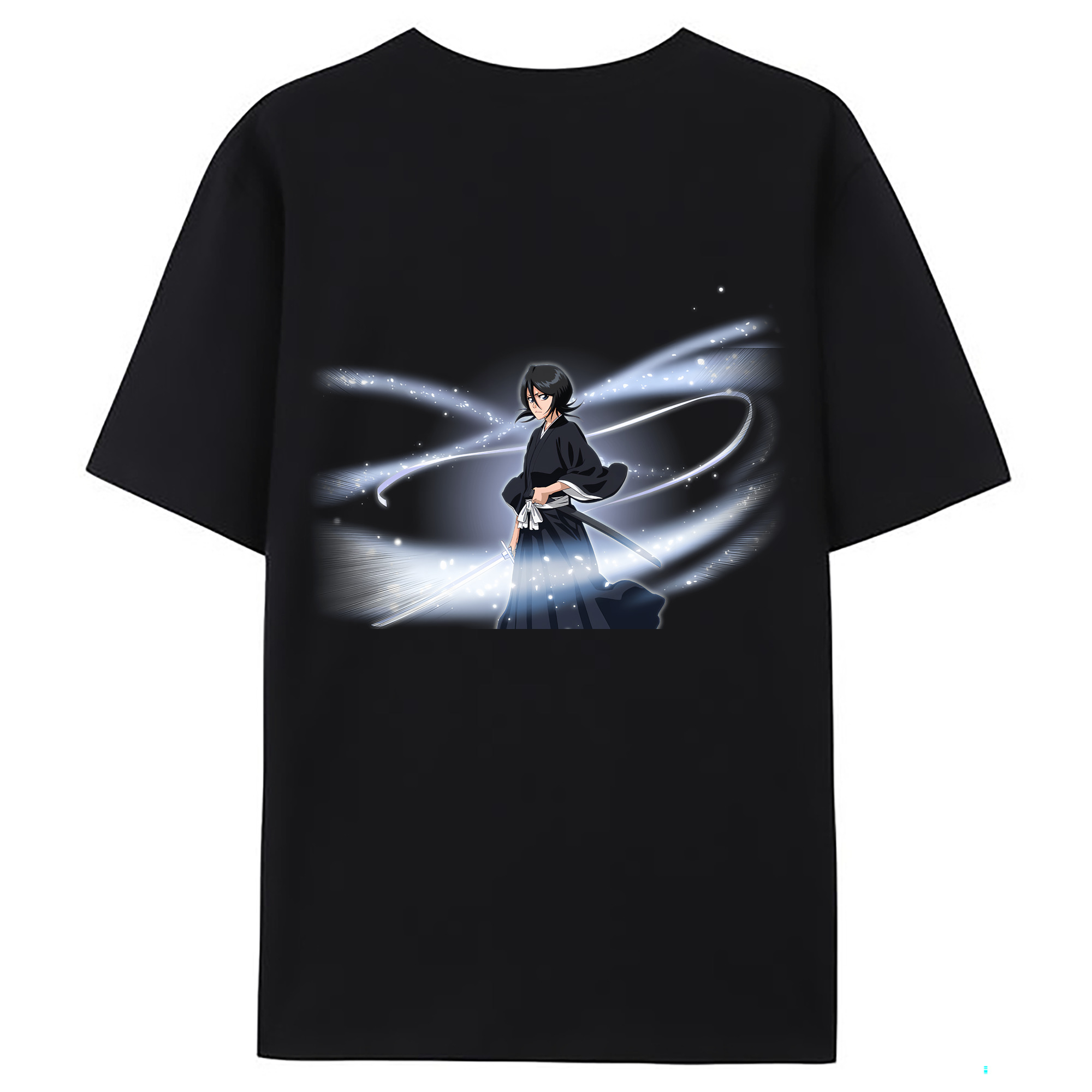 （画像用） ブリーチ 朽木ルキア BLEACH Kuchiki Rukia 綿100％ メンズ半袖Tシャツ（バックプリント） 通気性