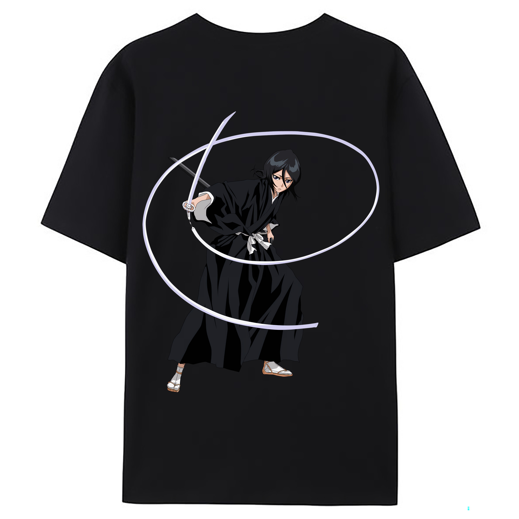 （画像用） ブリーチ 朽木ルキア BLEACH Kuchiki Rukia 綿100％ メンズ半袖Tシャツ（バックプリント） 通気性