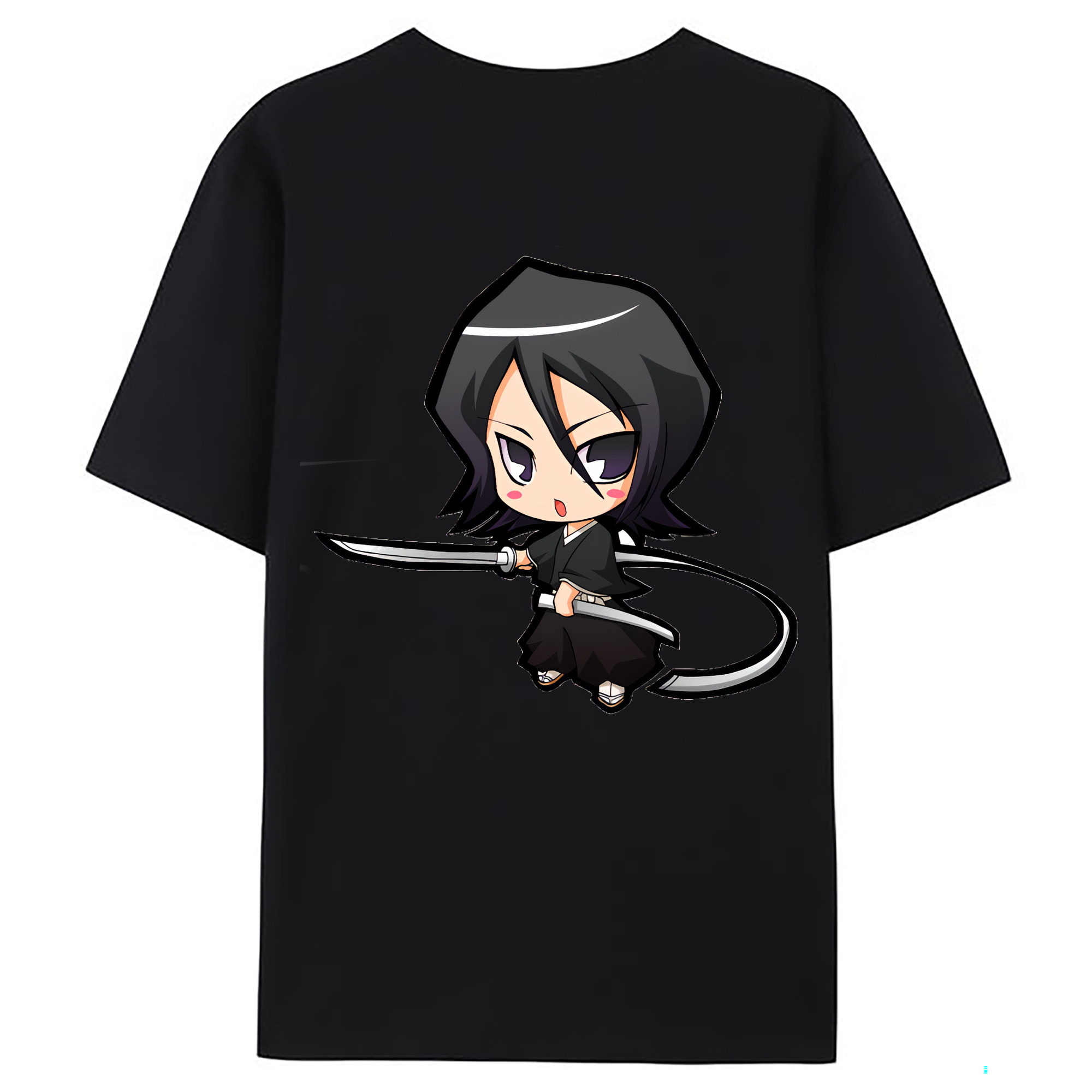 （画像用） ブリーチ 朽木ルキア BLEACH Kuchiki Rukia 綿100％ メンズ半袖Tシャツ（バックプリント） 通気性