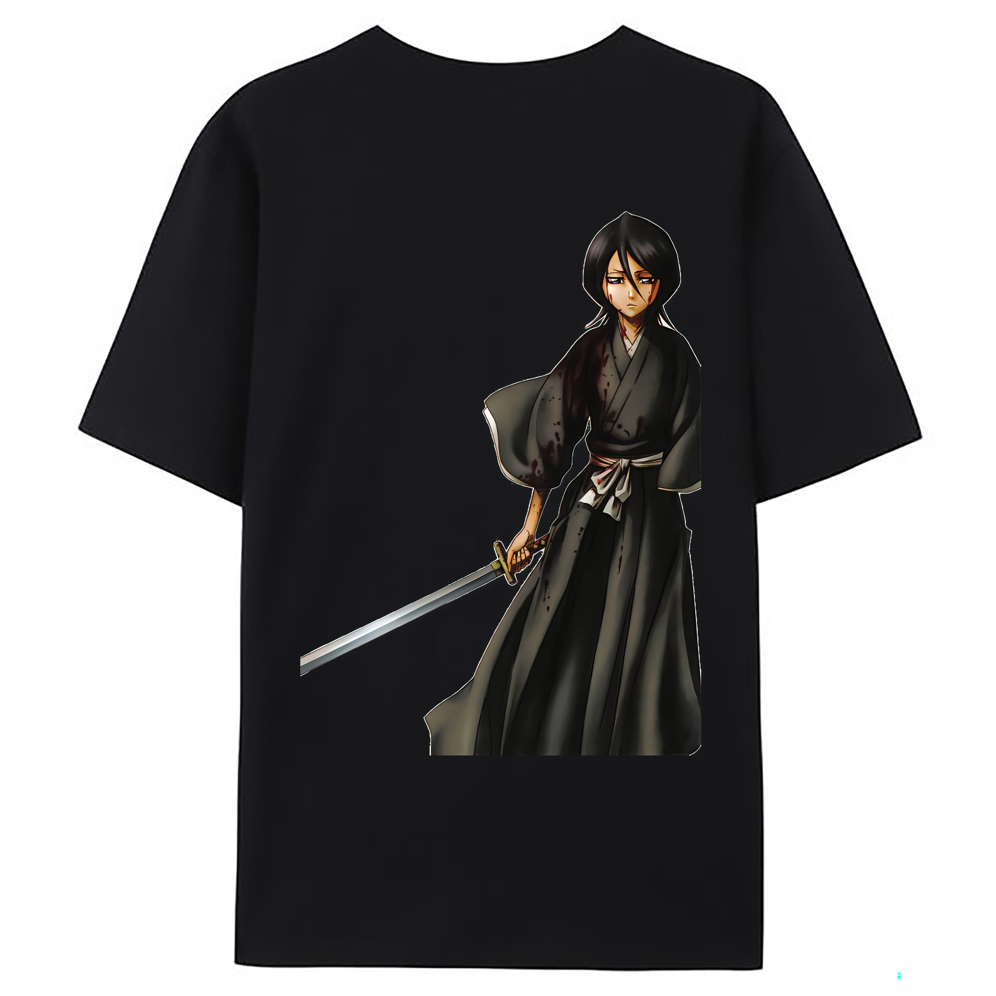 （画像用） ブリーチ 朽木ルキア BLEACH Kuchiki Rukia 綿100％ メンズ半袖Tシャツ（バックプリント） 通気性