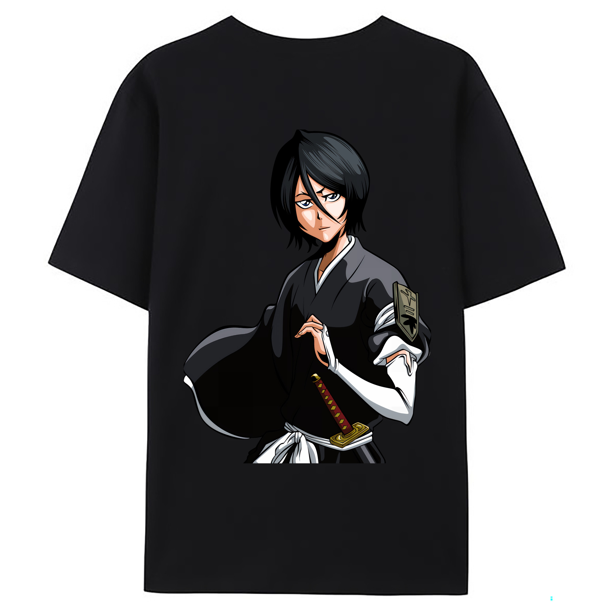 （画像用） ブリーチ 朽木ルキア BLEACH Kuchiki Rukia 綿100％ メンズ半袖Tシャツ（バックプリント） 通気性