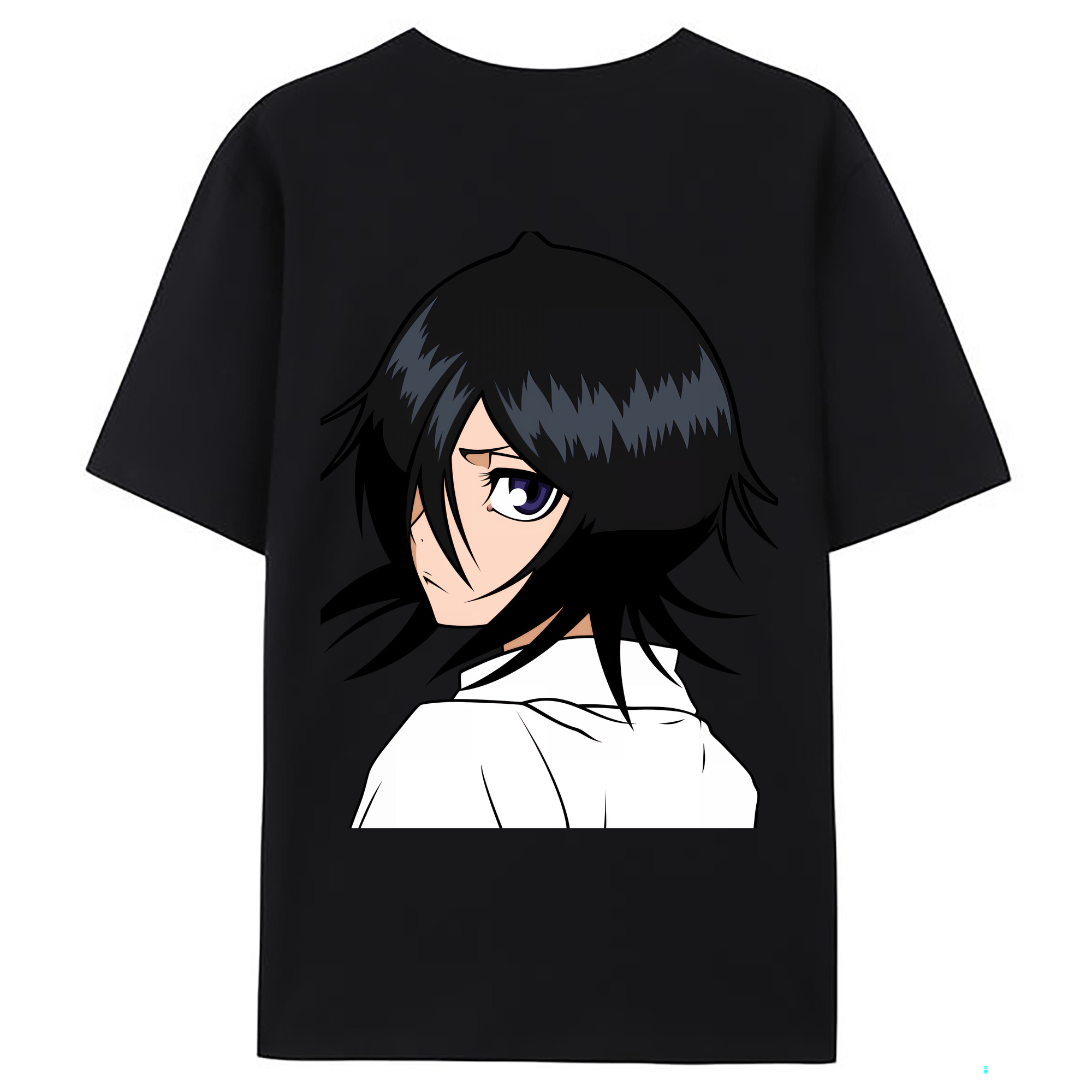 （画像用） ブリーチ 朽木ルキア BLEACH Kuchiki Rukia 綿100％ メンズ半袖Tシャツ（バックプリント） 通気性