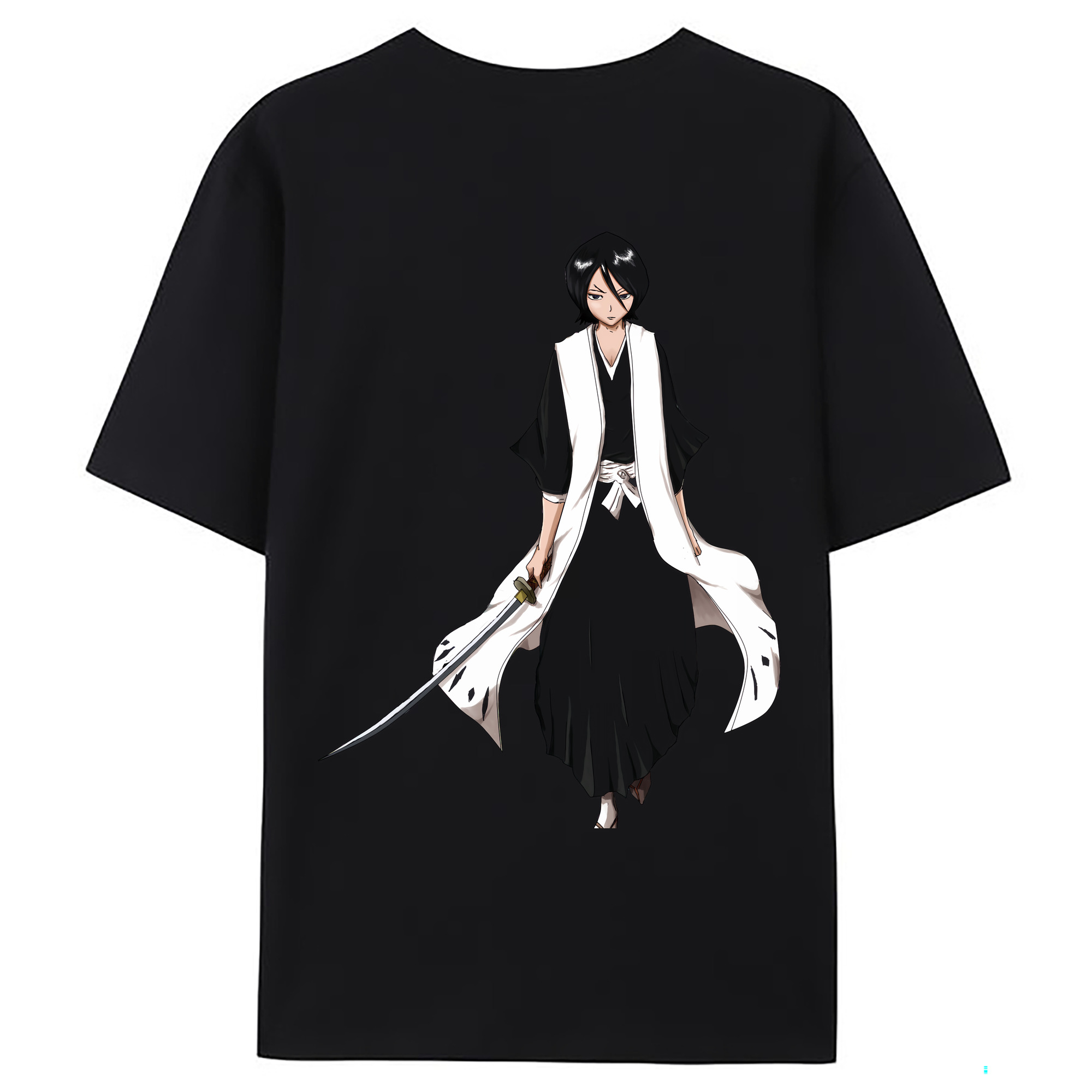（画像用） ブリーチ 朽木ルキア BLEACH Kuchiki Rukia 綿100％ メンズ半袖Tシャツ（バックプリント） 通気性