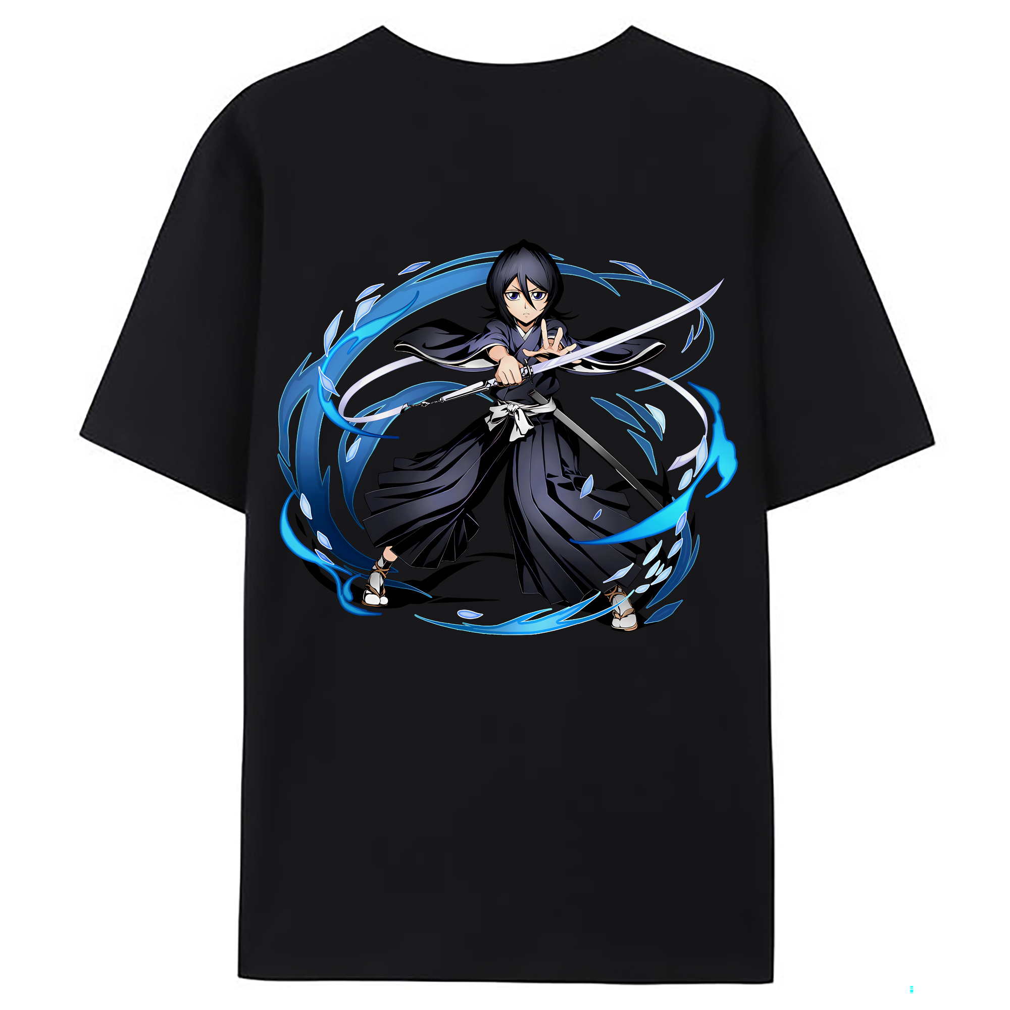 （画像用） ブリーチ 朽木ルキア BLEACH Kuchiki Rukia 綿100％ メンズ半袖Tシャツ（バックプリント） 通気性