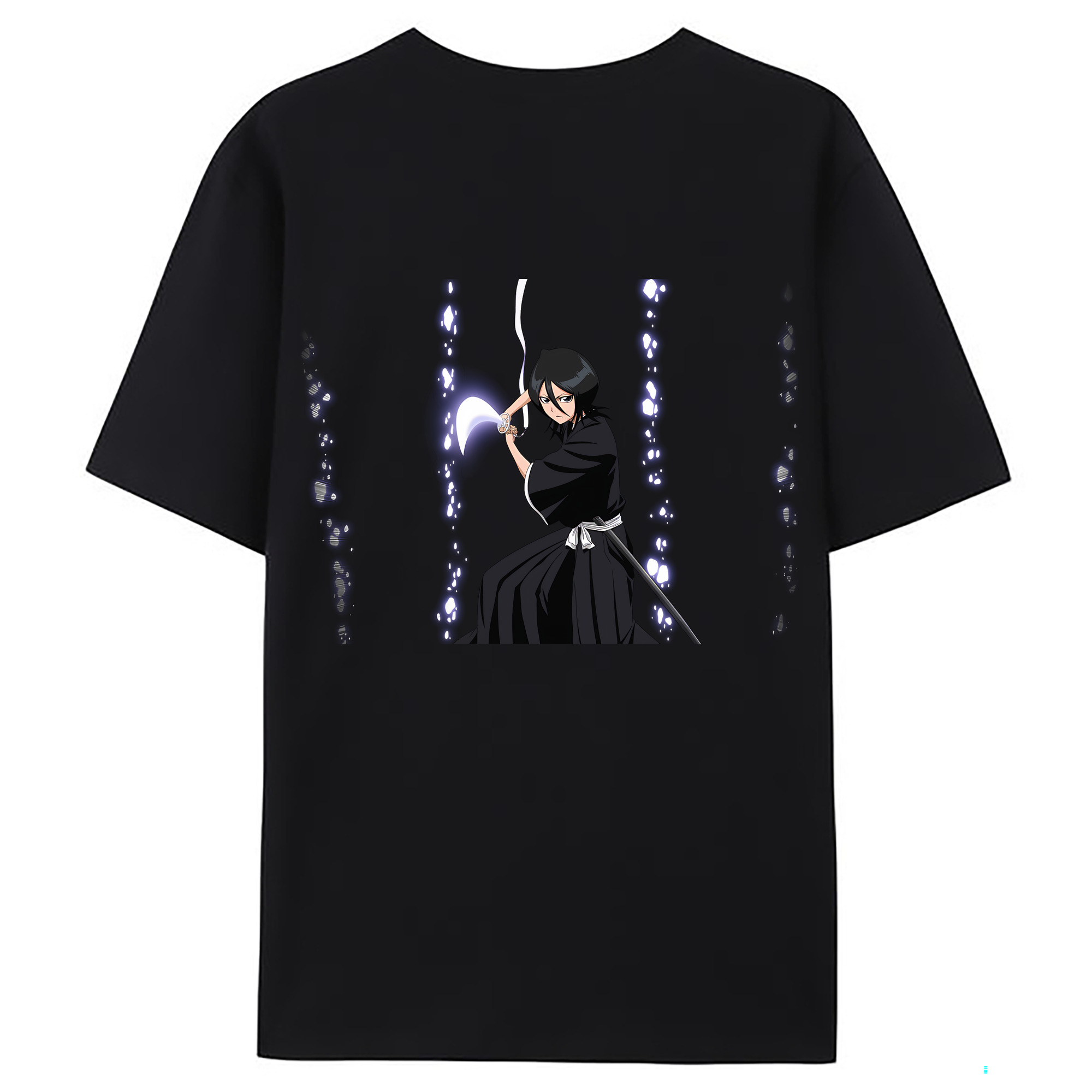 （画像用） ブリーチ 朽木ルキア BLEACH Kuchiki Rukia 綿100％ メンズ半袖Tシャツ（バックプリント） 通気性