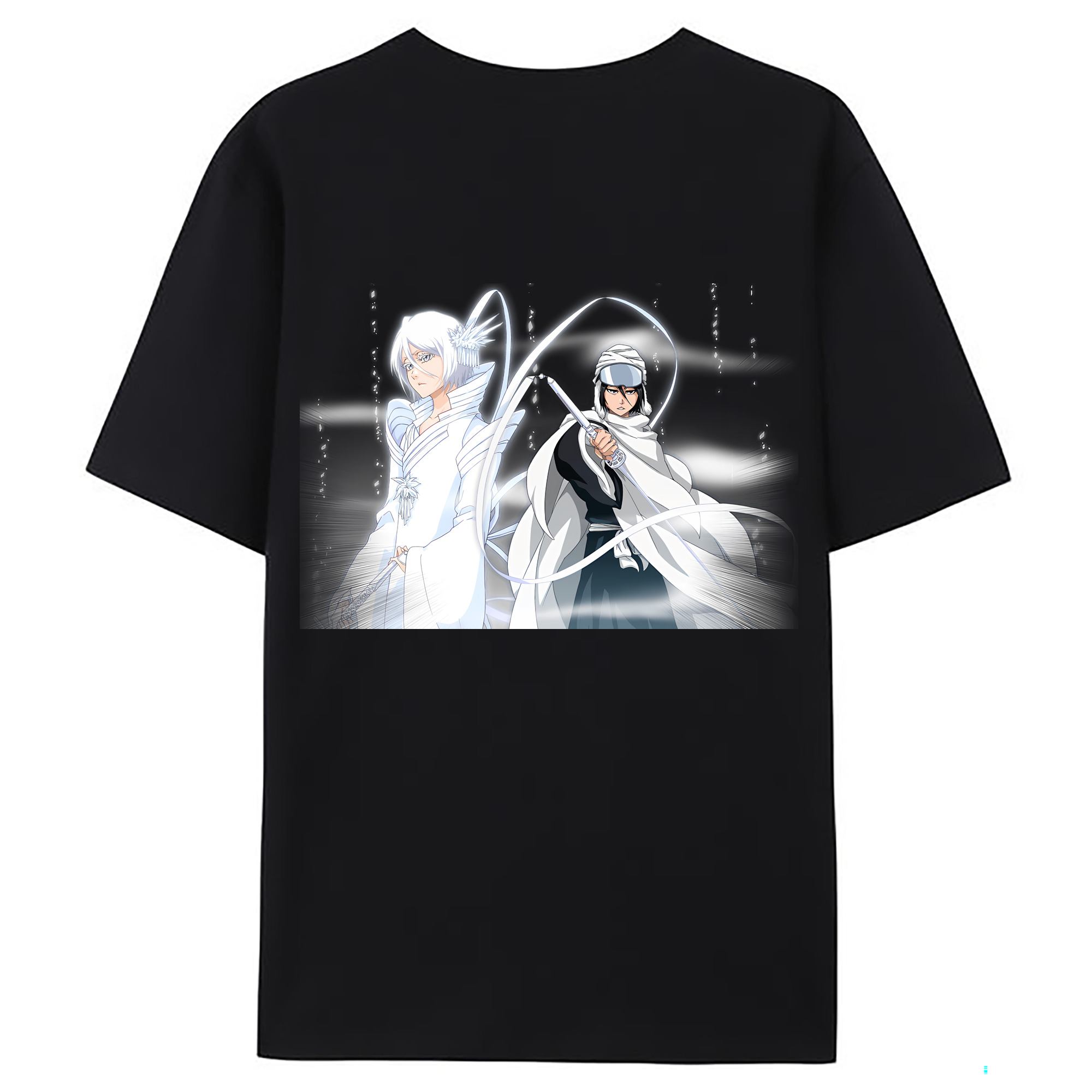 （画像用） ブリーチ 朽木ルキア BLEACH Kuchiki Rukia 綿100％ メンズ半袖Tシャツ（バックプリント） 通気性