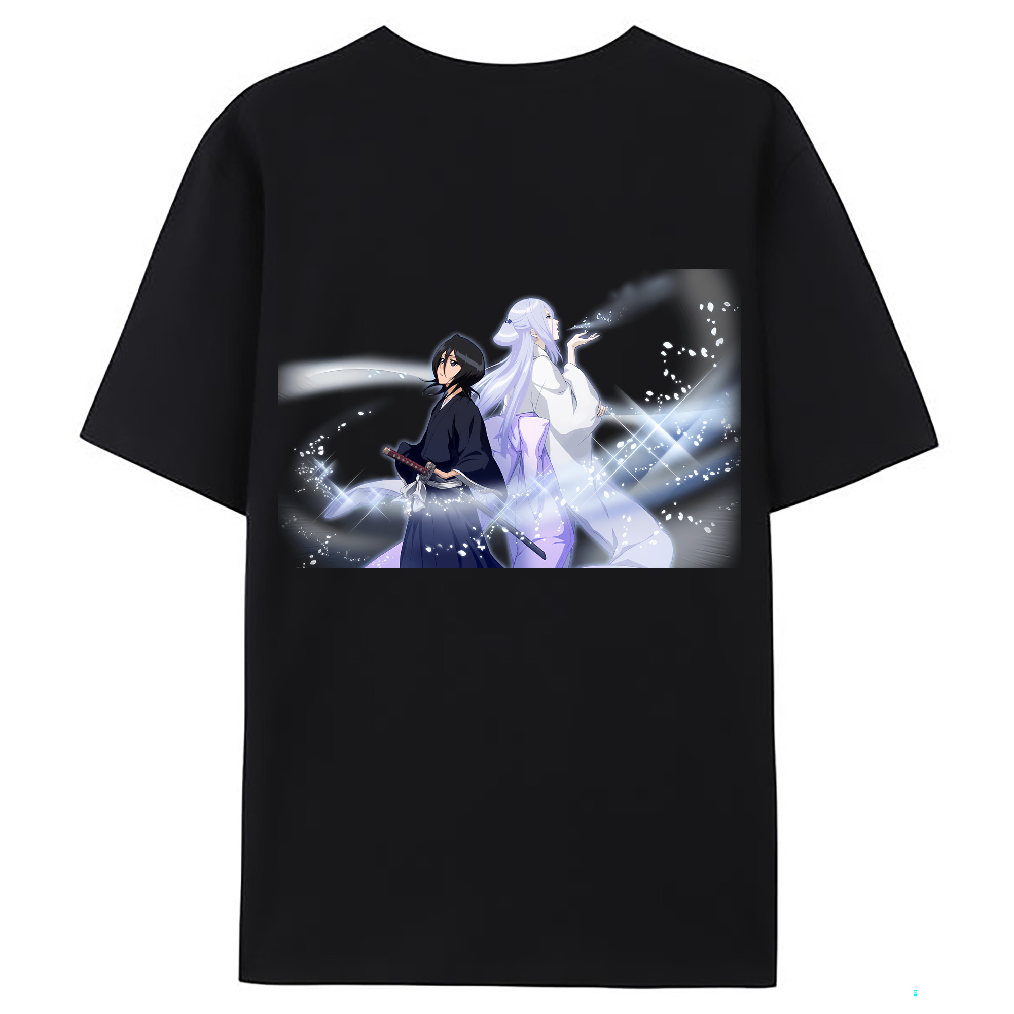 （画像用） ブリーチ 朽木ルキア BLEACH Kuchiki Rukia 綿100％ メンズ半袖Tシャツ（バックプリント） 通気性