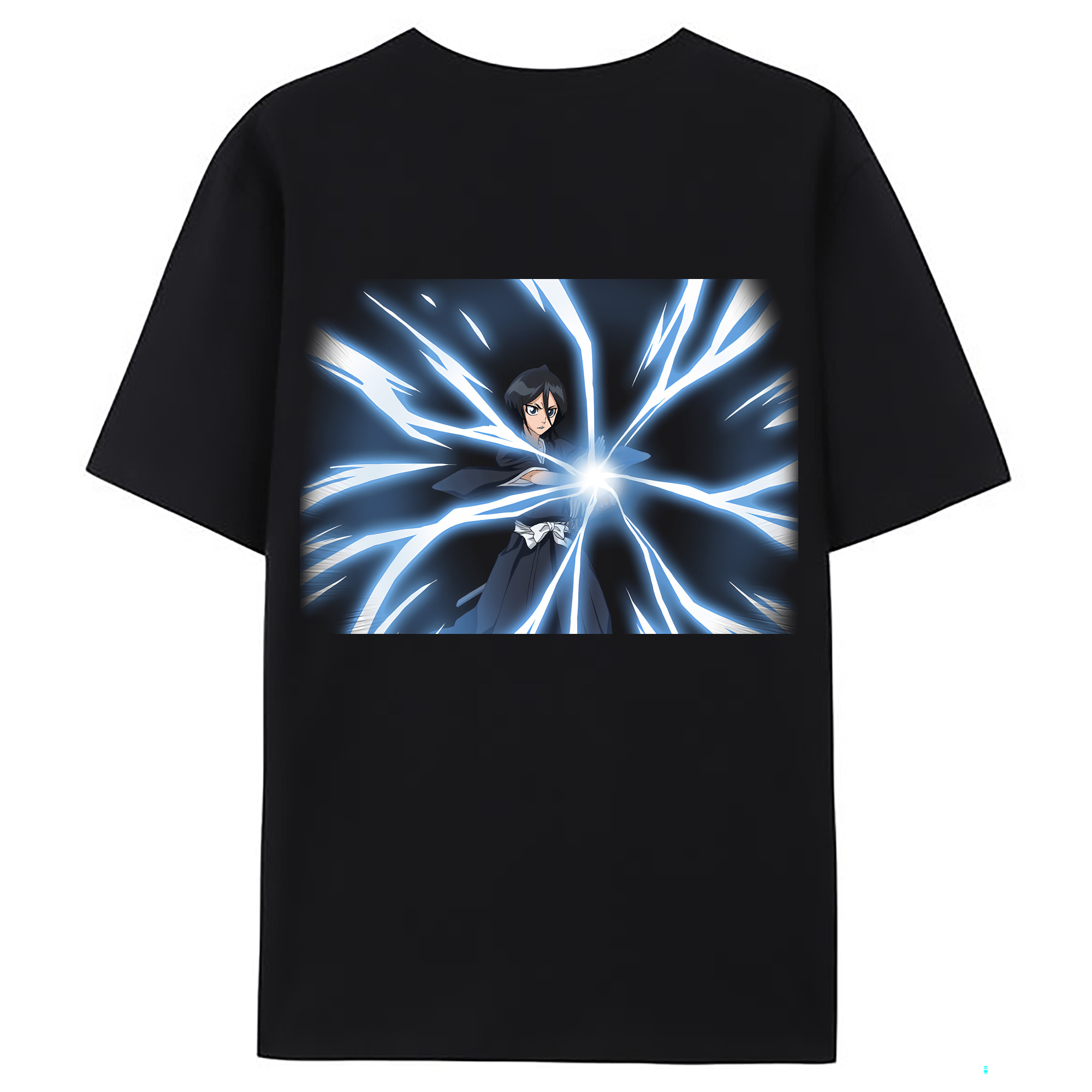 （画像用） ブリーチ 朽木ルキア BLEACH Kuchiki Rukia 綿100％ メンズ半袖Tシャツ（バックプリント） 通気性