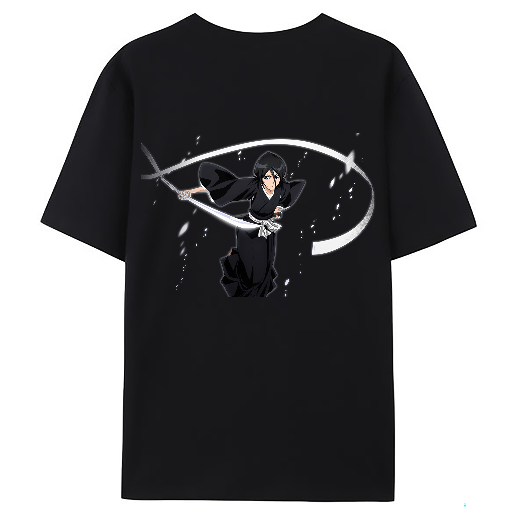 （画像用） ブリーチ 朽木ルキア BLEACH Kuchiki Rukia 綿100％ メンズ半袖Tシャツ（バックプリント） 通気性