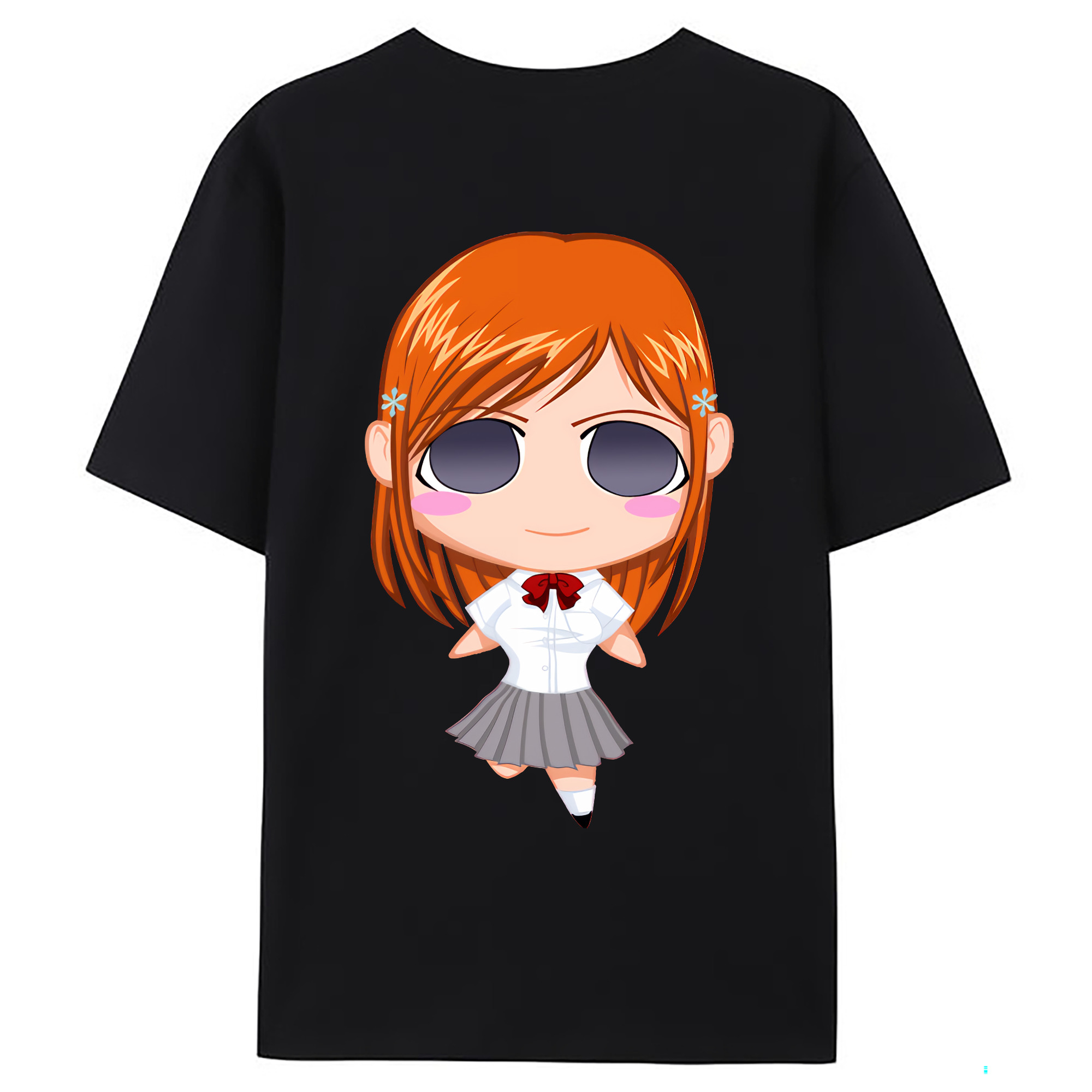 （画像用） ブリーチ 井上織姫（いのうえおりひめ） BLEACH Inoue Orihime 綿100％ メンズ半袖Tシャツ（バックプリント） 通気性