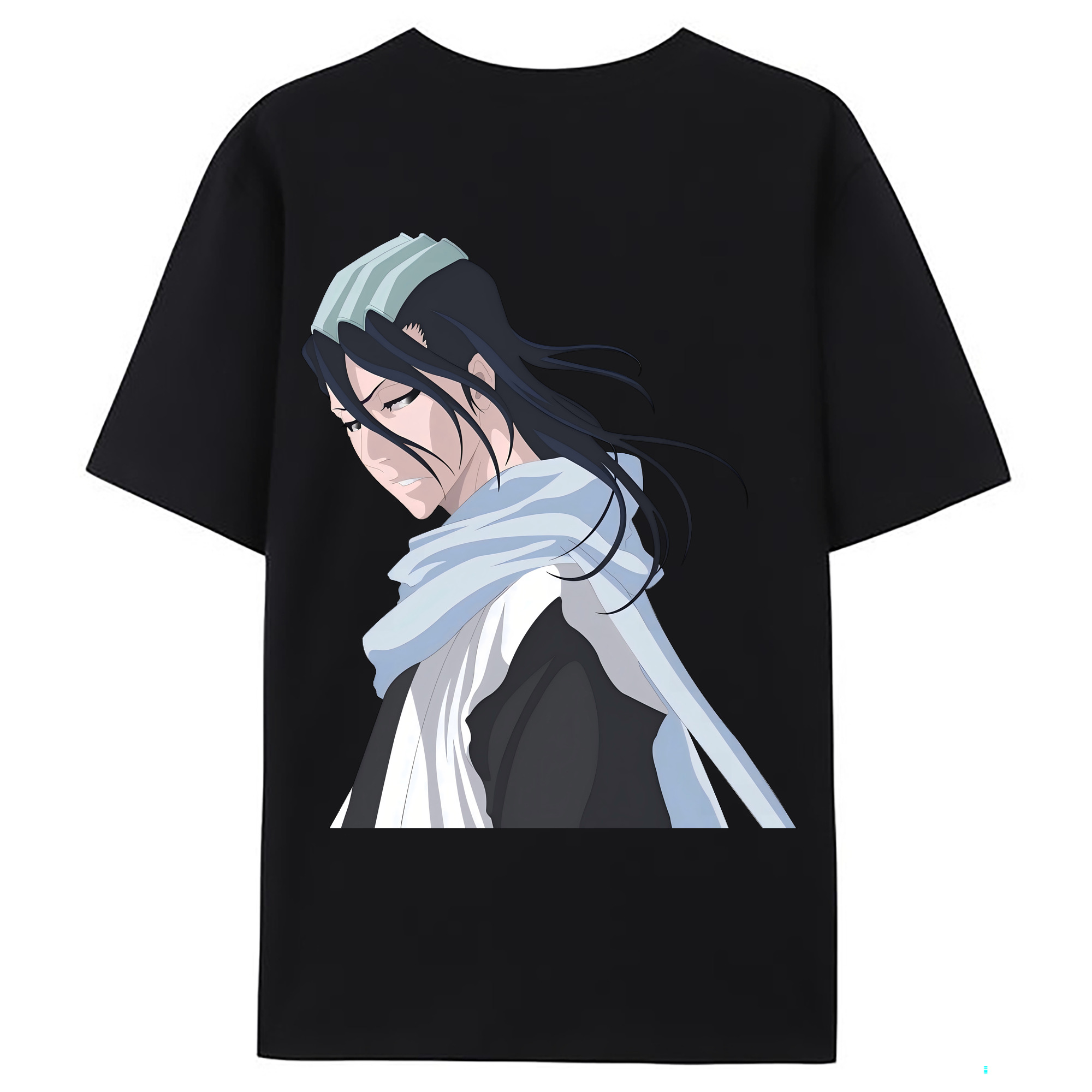 （画像用） ブリーチ くちき びゃくや BLEACH Kuchiki Byakuya 綿100％ メンズ半袖Tシャツ（バックプリント） 通気性