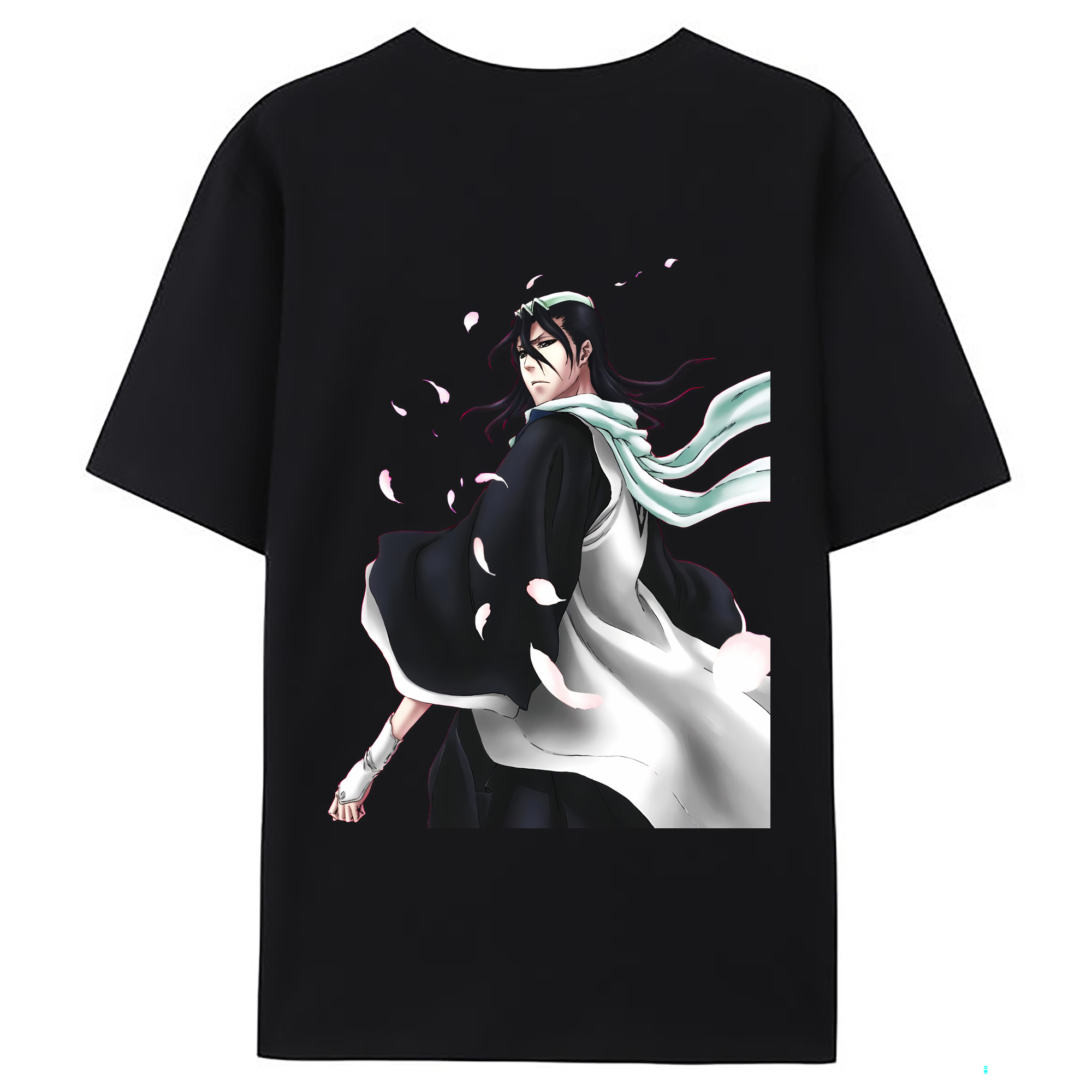 （画像用） ブリーチ くちき びゃくや BLEACH Kuchiki Byakuya 綿100％ メンズ半袖Tシャツ（バックプリント） 通気性