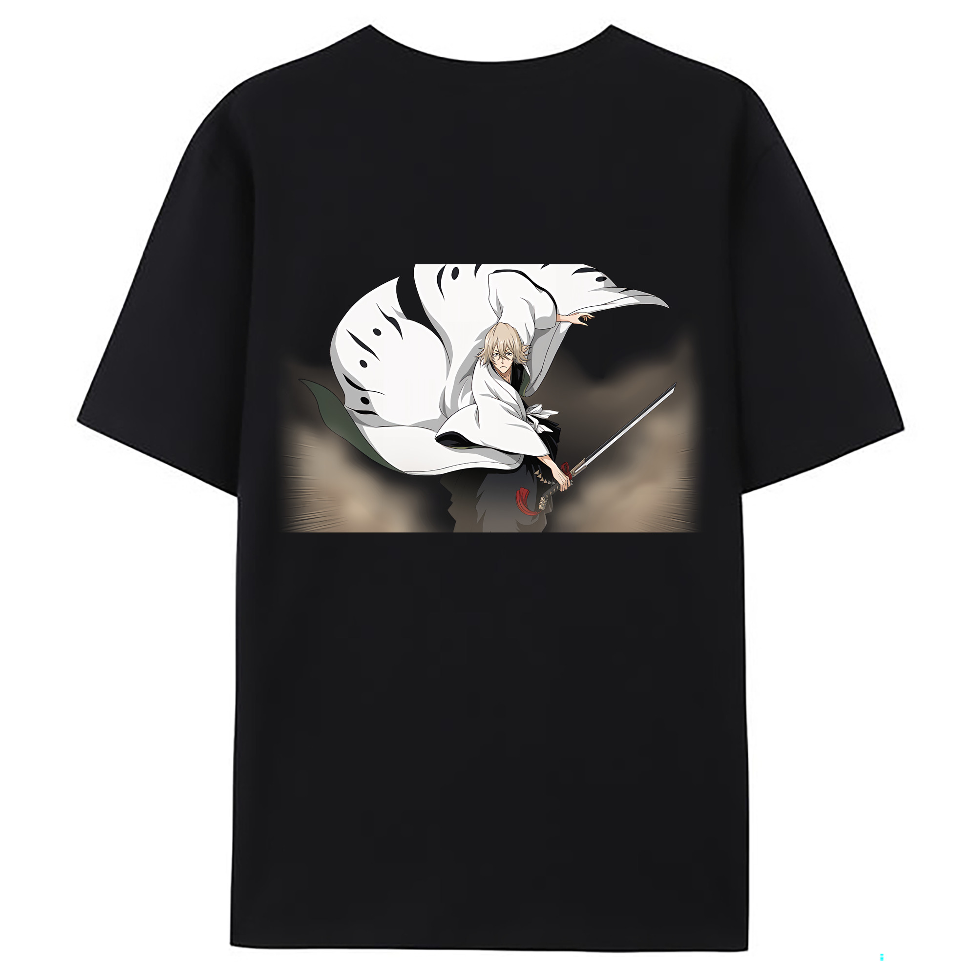 （画像用） "ブリーチ 浦原 喜助（うらはら きすけ） BLEACH Urahara Kisuke " 綿100％ メンズ半袖Tシャツ（バックプリント） 通気性