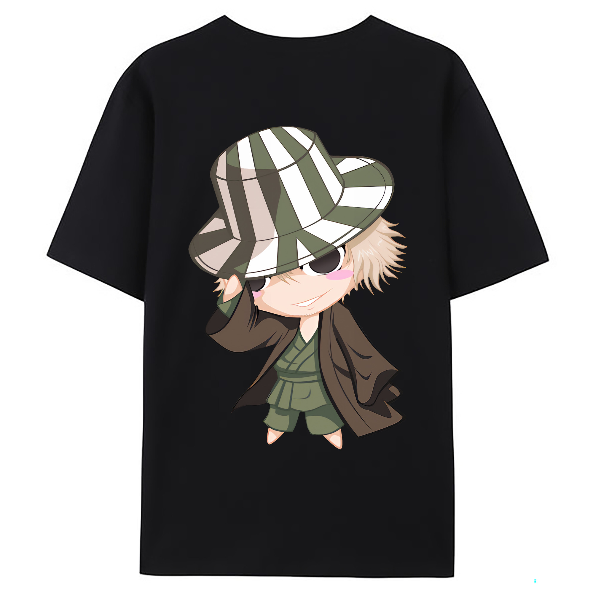 （画像用） "ブリーチ 浦原 喜助（うらはら きすけ） BLEACH Urahara Kisuke " 綿100％ メンズ半袖Tシャツ（バックプリント） 通気性