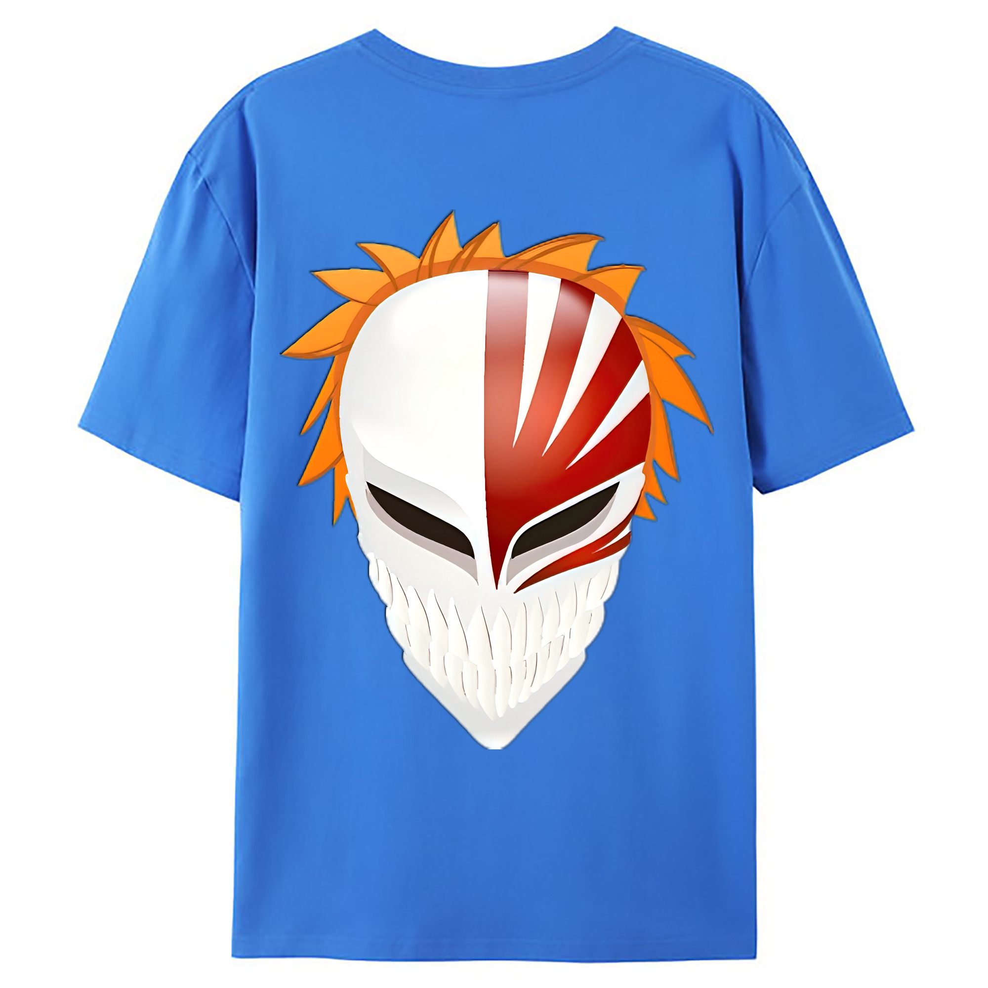 （画像用） ブリーチ 黒崎一護（くろさき いちご）BLEACH Kurosaki Ichigo 綿100％ メンズ半袖Tシャツ（バックプリント） 通気性