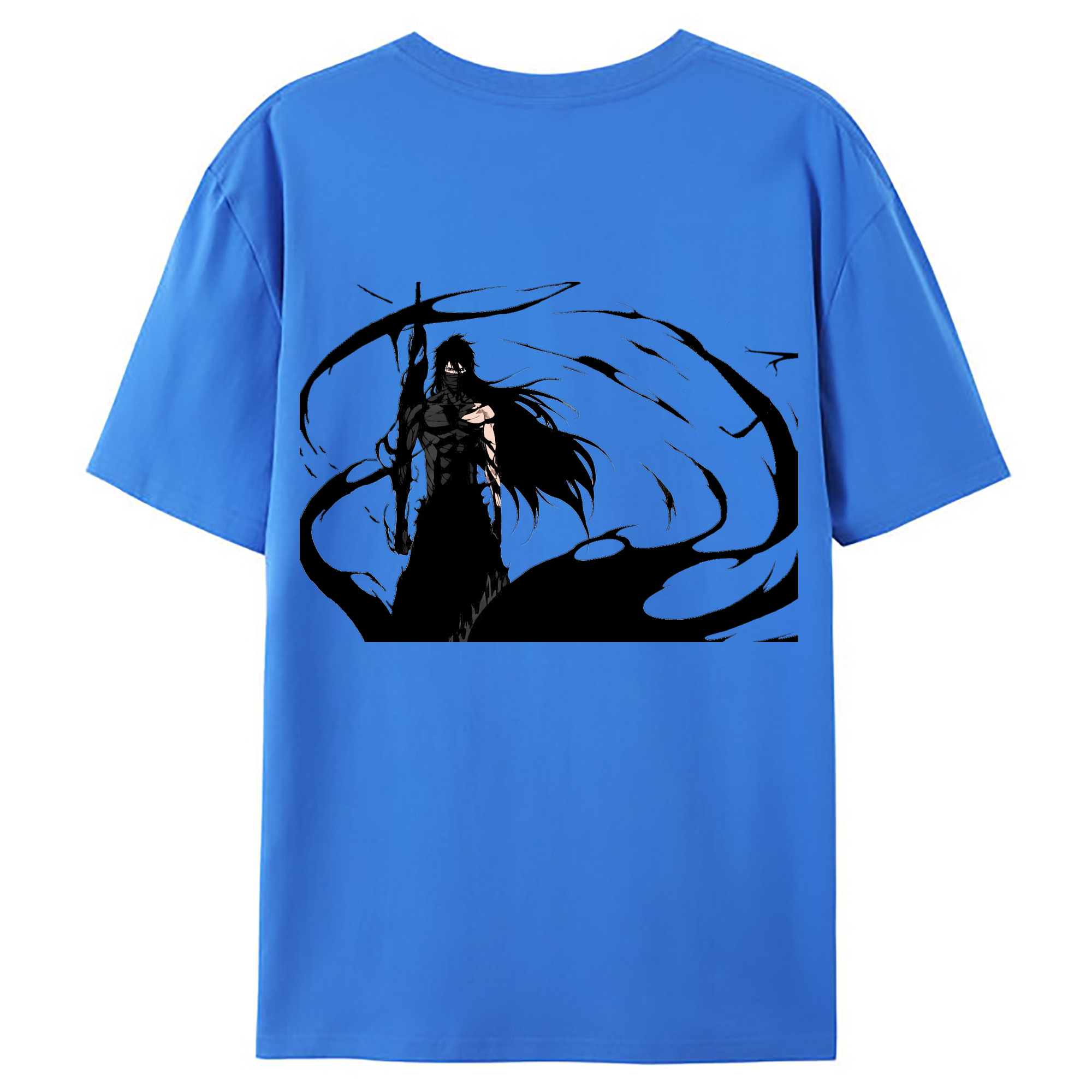 （画像用） ブリーチ 黒崎一護（くろさき いちご）BLEACH Kurosaki Ichigo 綿100％ メンズ半袖Tシャツ（バックプリント） 通気性