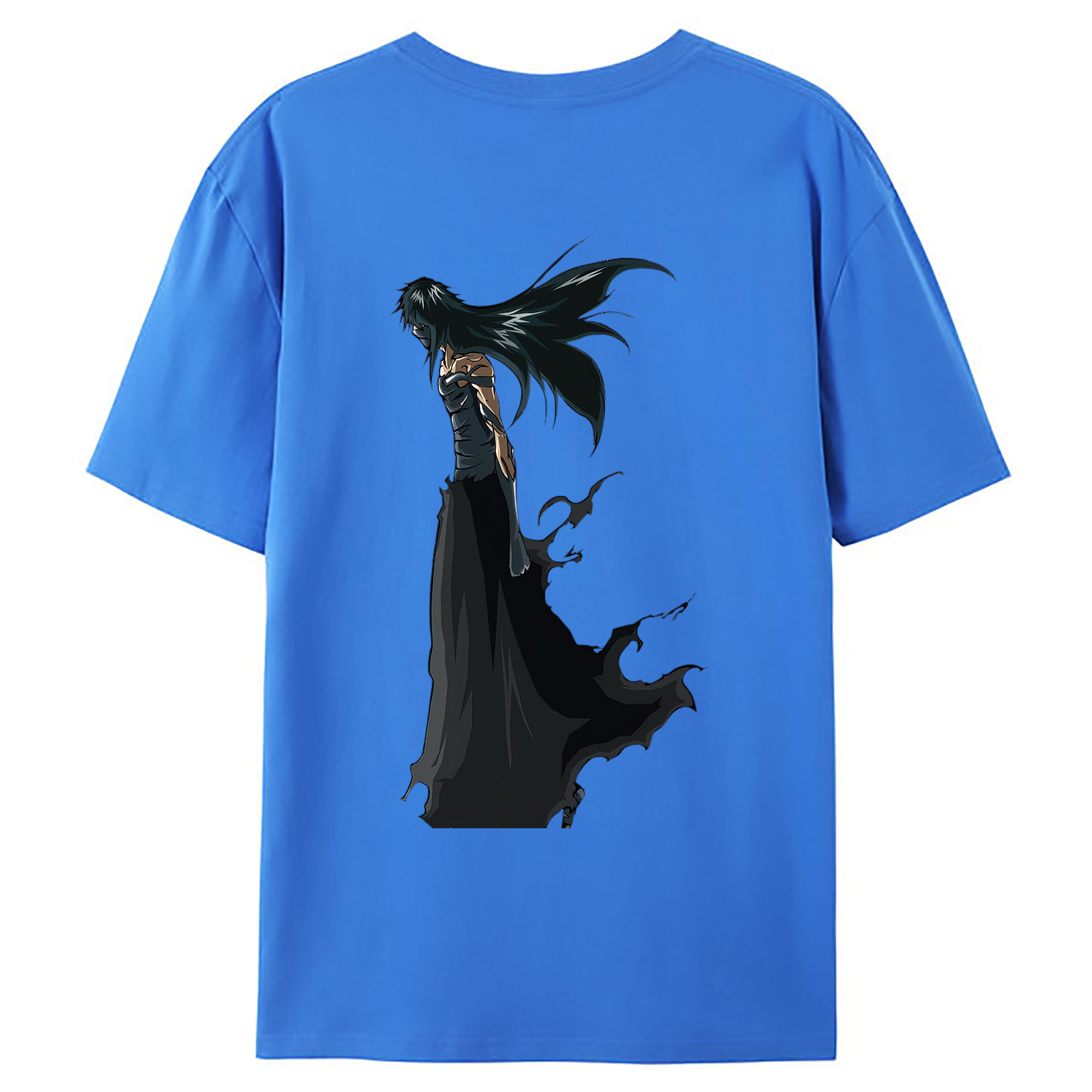 （画像用） ブリーチ 黒崎一護（くろさき いちご）BLEACH Kurosaki Ichigo 綿100％ メンズ半袖Tシャツ（バックプリント） 通気性