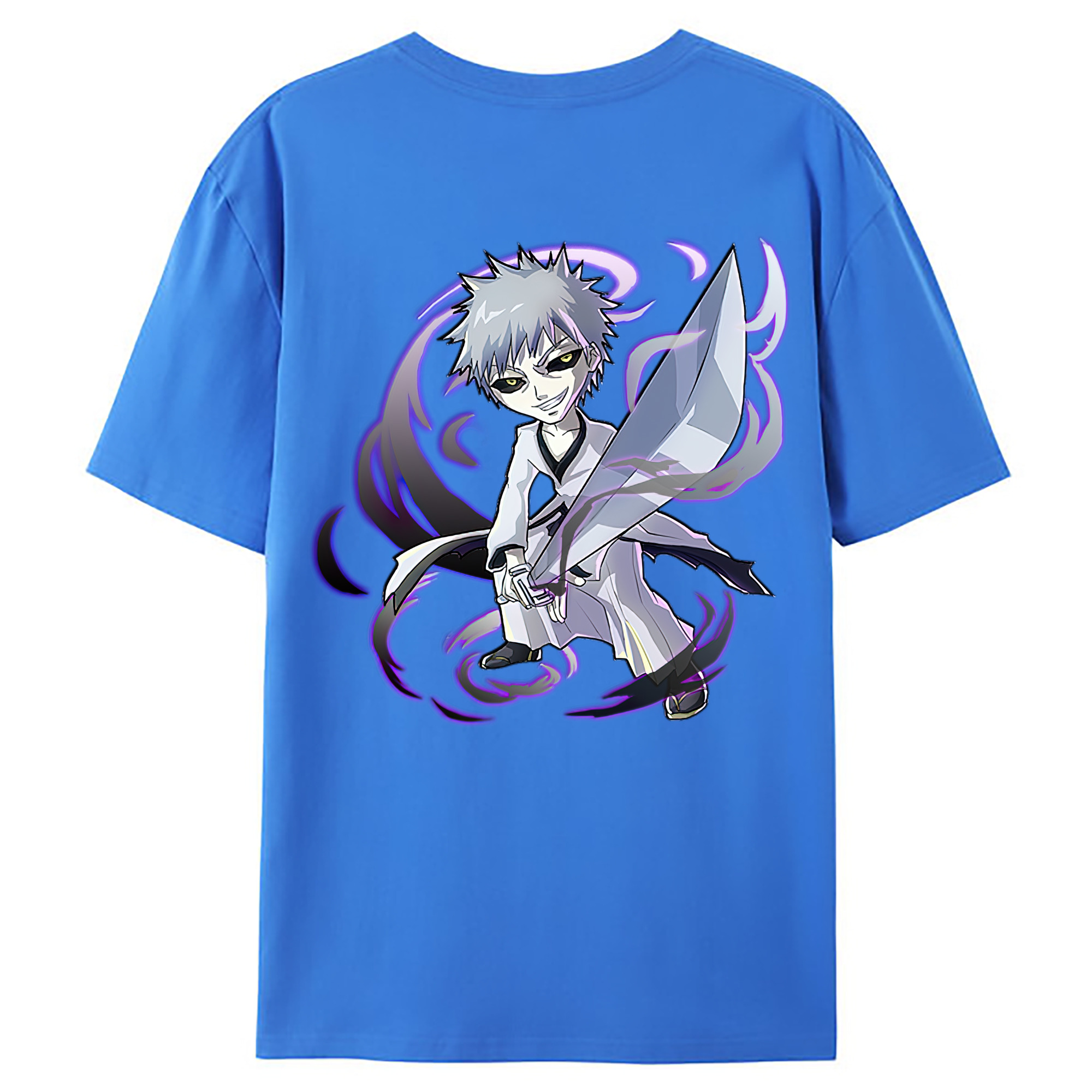 （画像用） ブリーチ 黒崎一護（くろさき いちご）BLEACH Kurosaki Ichigo 綿100％ メンズ半袖Tシャツ（バックプリント） 通気性