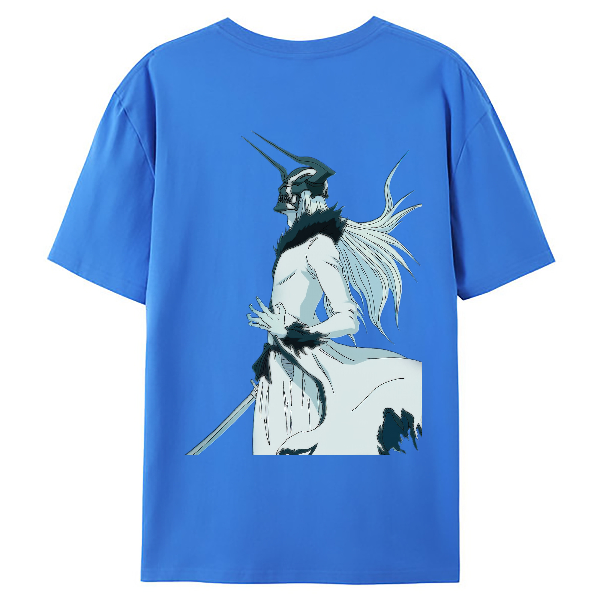 （画像用） ブリーチ 黒崎一護（くろさき いちご）BLEACH Kurosaki Ichigo 綿100％ メンズ半袖Tシャツ（バックプリント） 通気性