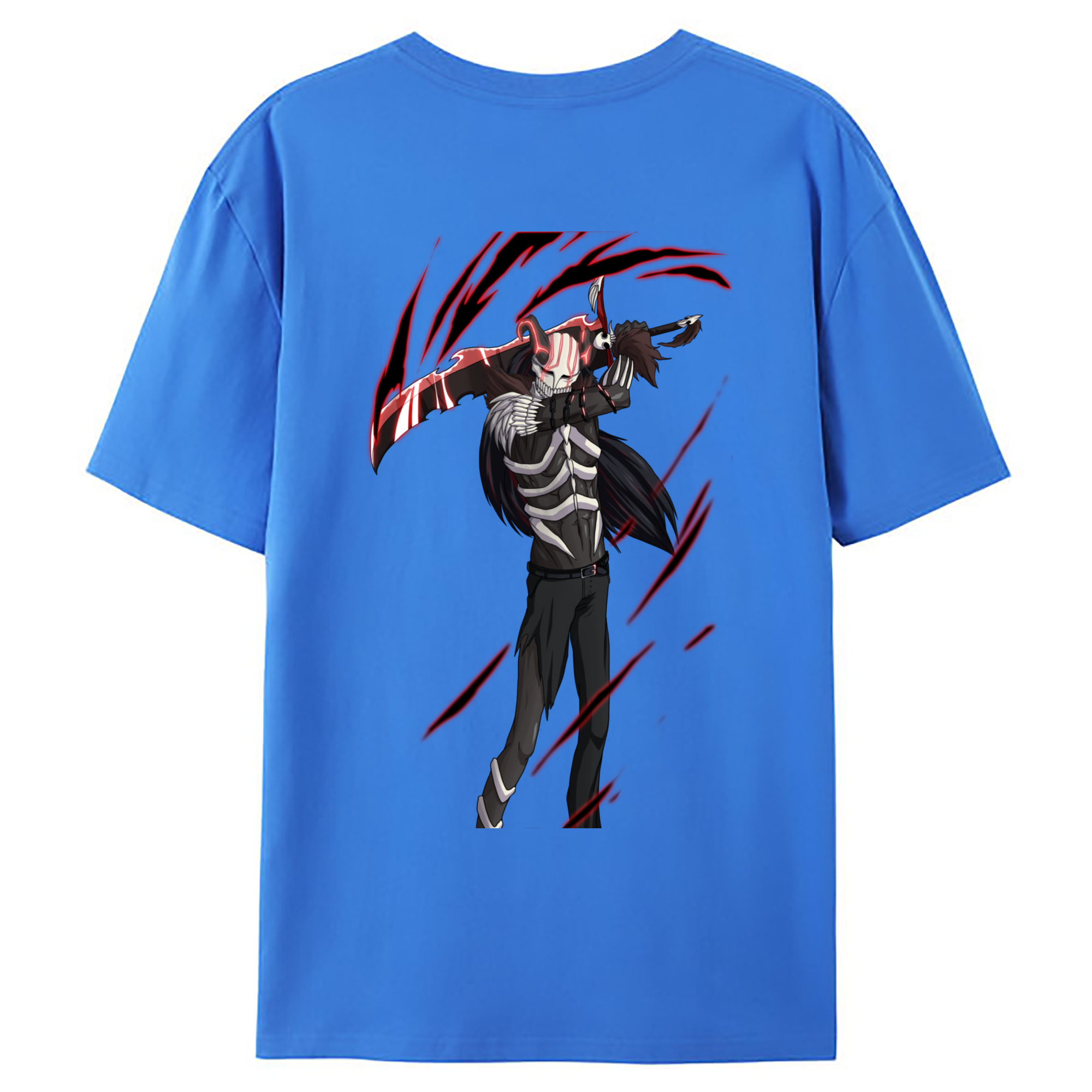 （画像用） ブリーチ 黒崎一護（くろさき いちご）BLEACH Kurosaki Ichigo 綿100％ メンズ半袖Tシャツ（バックプリント） 通気性