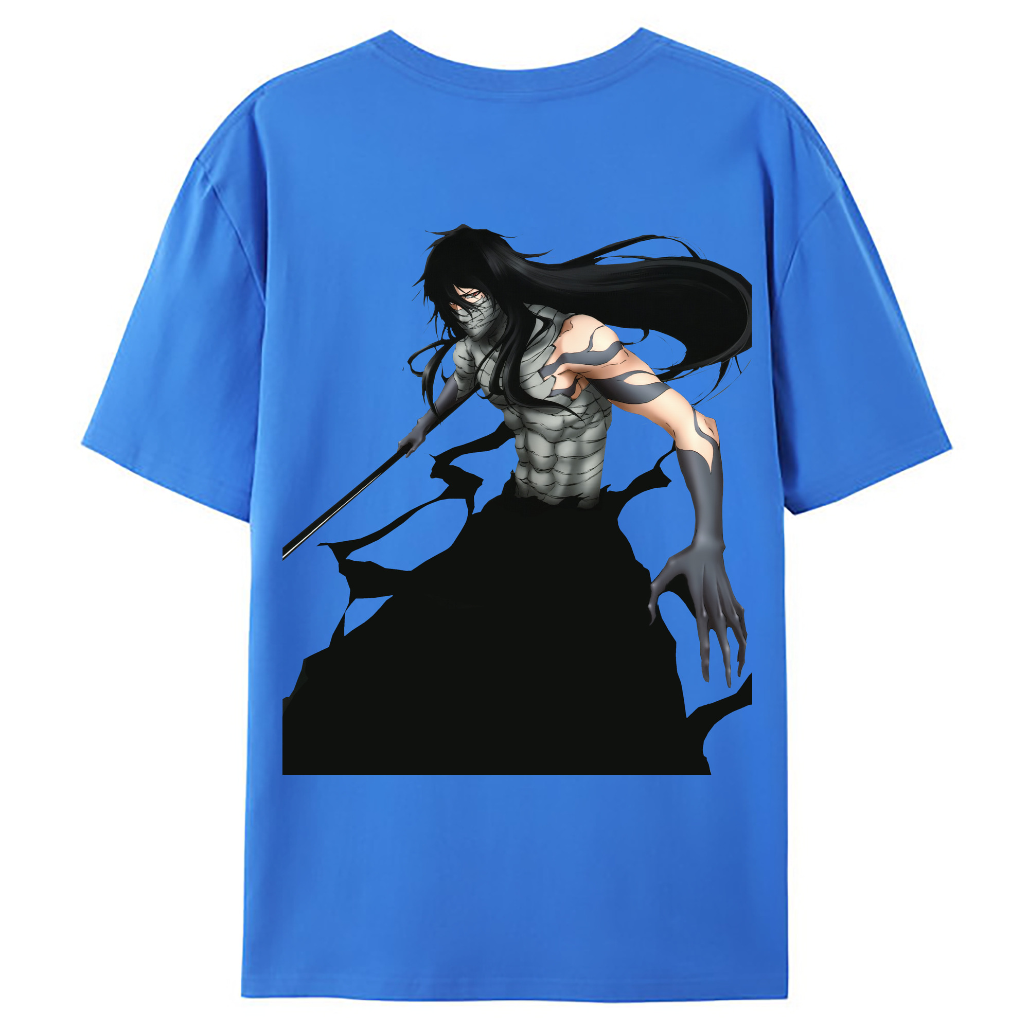 （画像用） ブリーチ 黒崎一護（くろさき いちご）BLEACH Kurosaki Ichigo 綿100％ メンズ半袖Tシャツ（バックプリント） 通気性