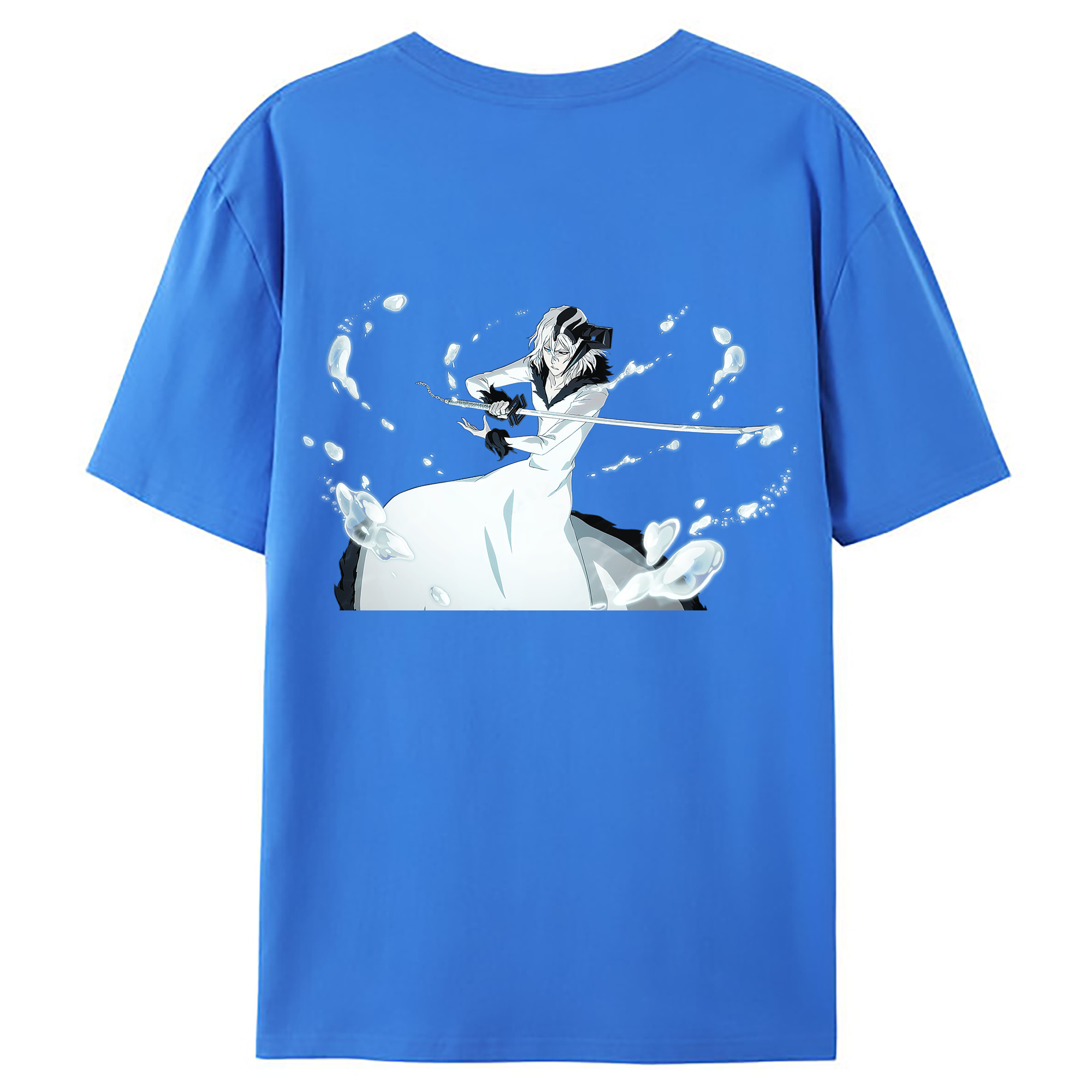 （画像用） ブリーチ 黒崎一護（くろさき いちご）BLEACH Kurosaki Ichigo 綿100％ メンズ半袖Tシャツ（バックプリント） 通気性