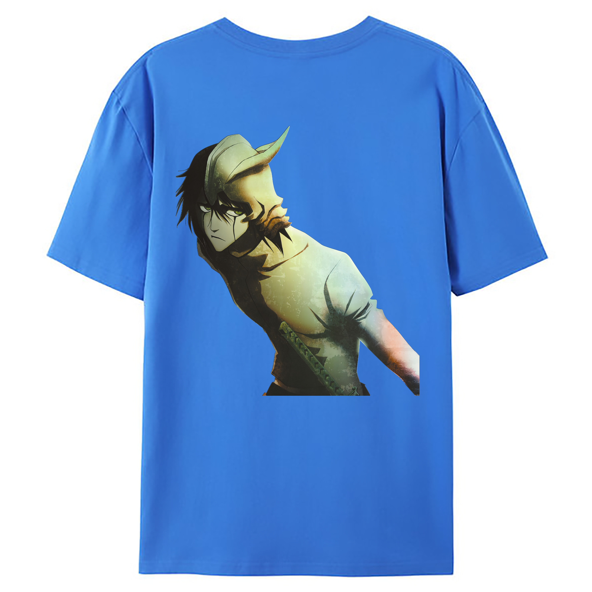 （画像用） ブリーチ ウルキオラ·シファー BLEACH Ulquiorra cifer 綿100％ メンズ半袖Tシャツ（バックプリント） 通気性