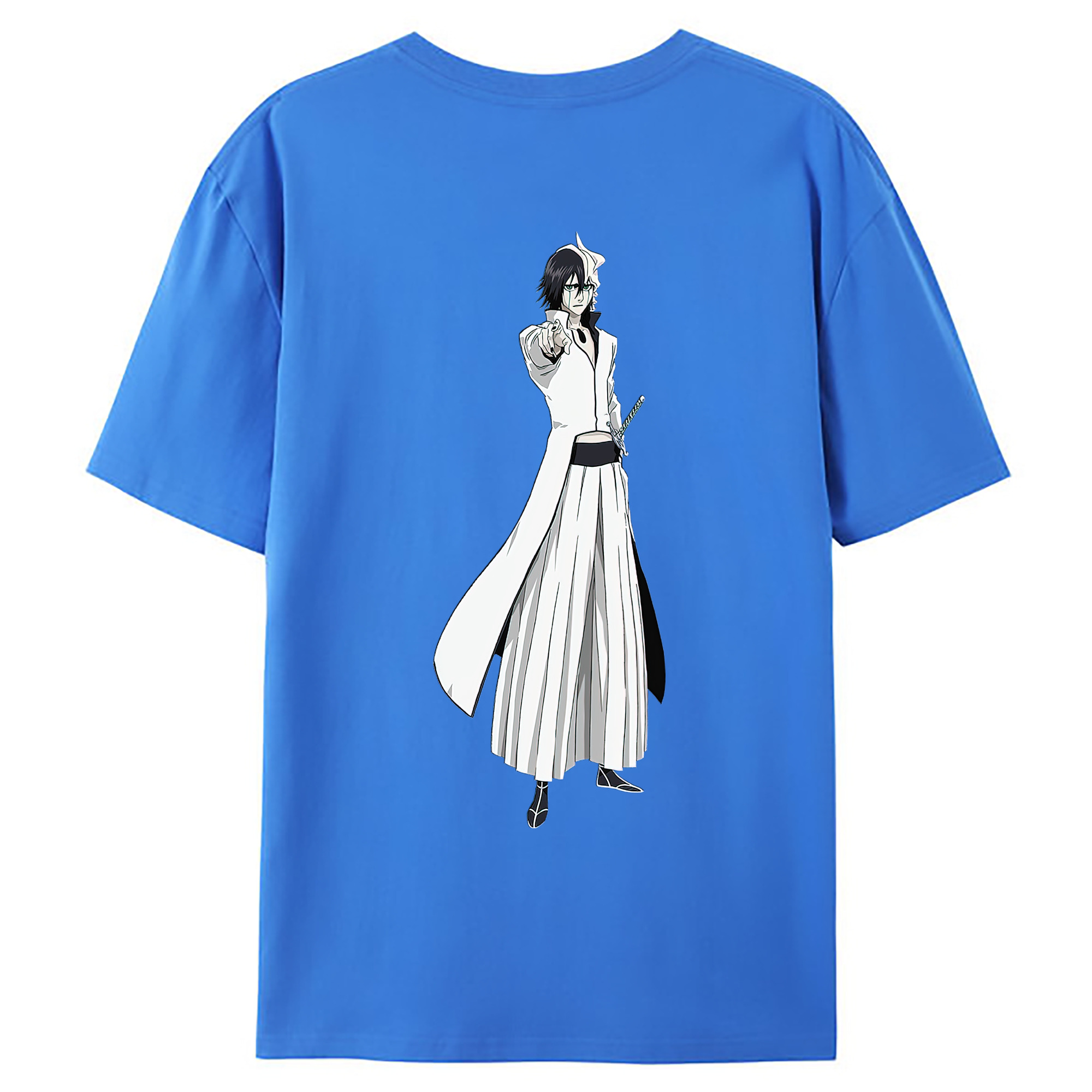 （画像用） ブリーチ ウルキオラ·シファー BLEACH Ulquiorra cifer 綿100％ メンズ半袖Tシャツ（バックプリント） 通気性