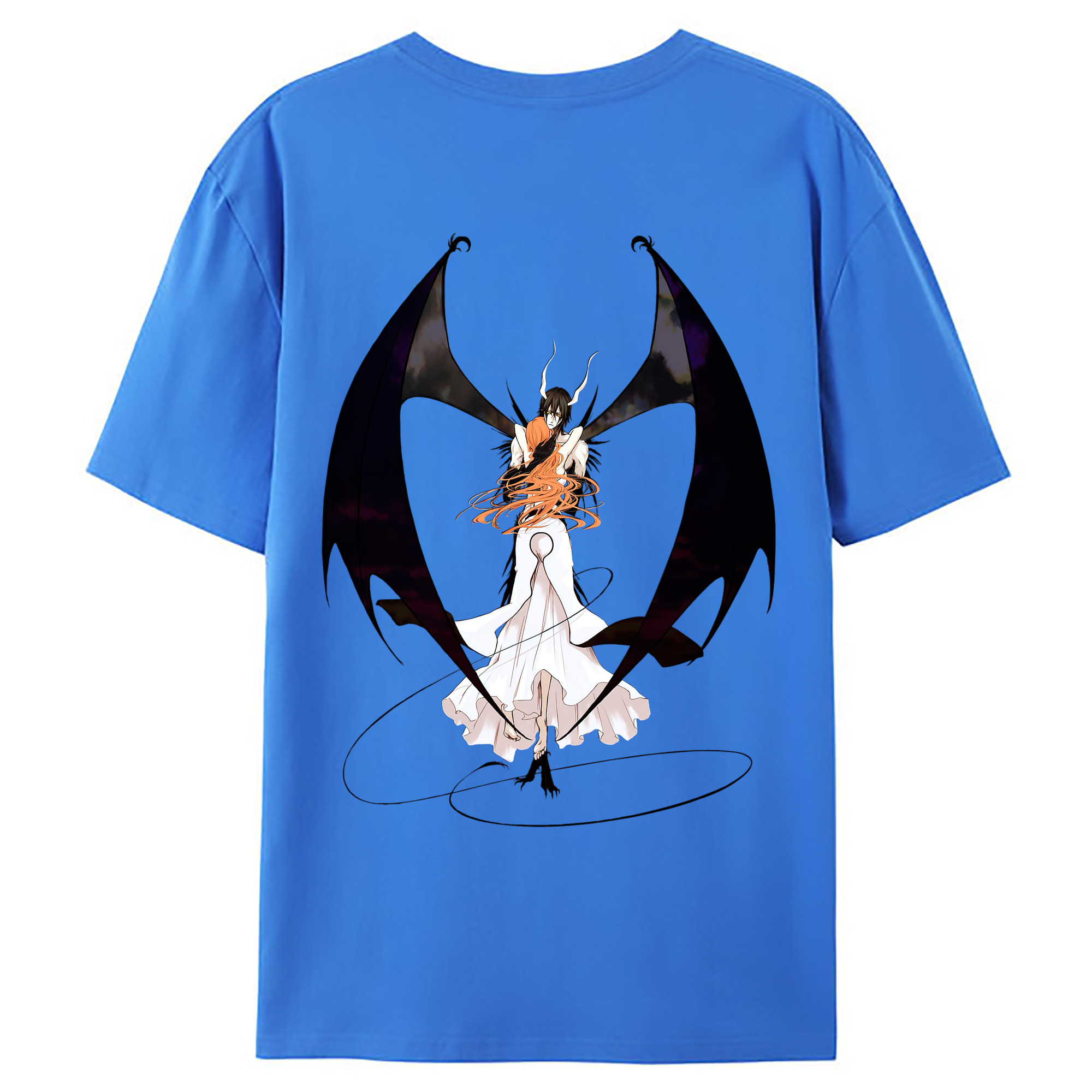 （画像用） ブリーチ ウルキオラ·シファー BLEACH Ulquiorra cifer 綿100％ メンズ半袖Tシャツ（バックプリント） 通気性