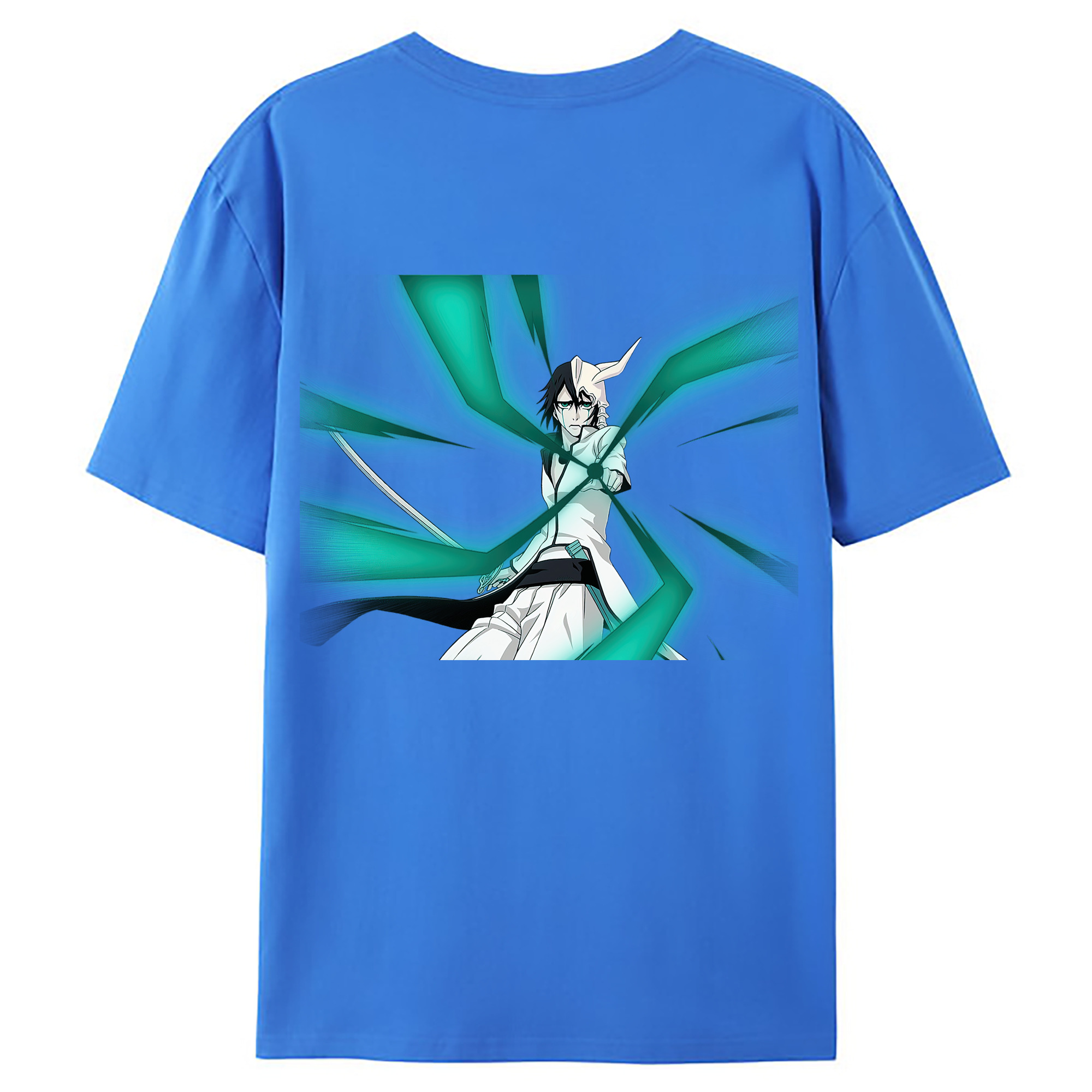 （画像用） ブリーチ ウルキオラ·シファー BLEACH Ulquiorra cifer 綿100％ メンズ半袖Tシャツ（バックプリント） 通気性