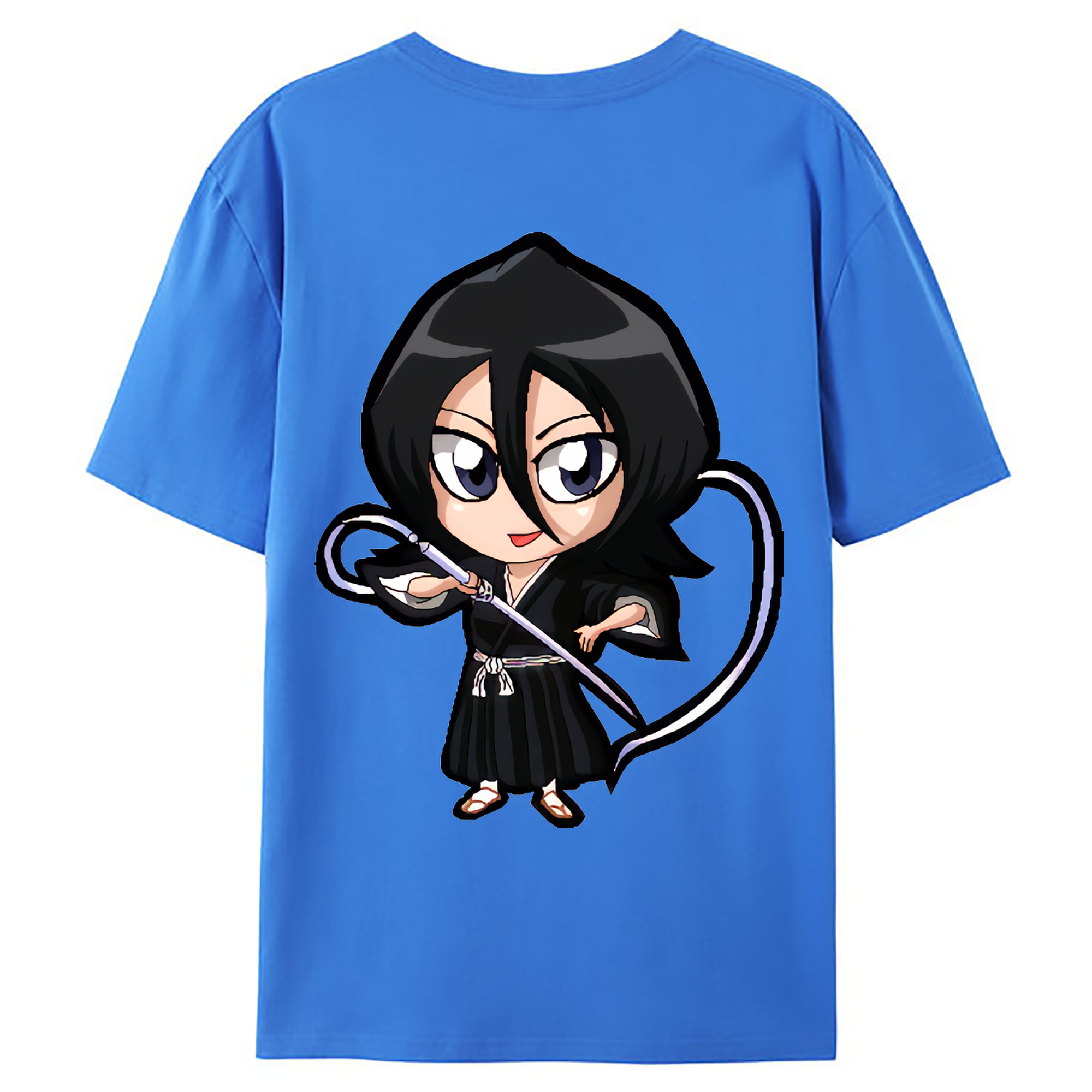 （画像用） ブリーチ 朽木ルキア BLEACH Kuchiki Rukia 綿100％ メンズ半袖Tシャツ（バックプリント） 通気性