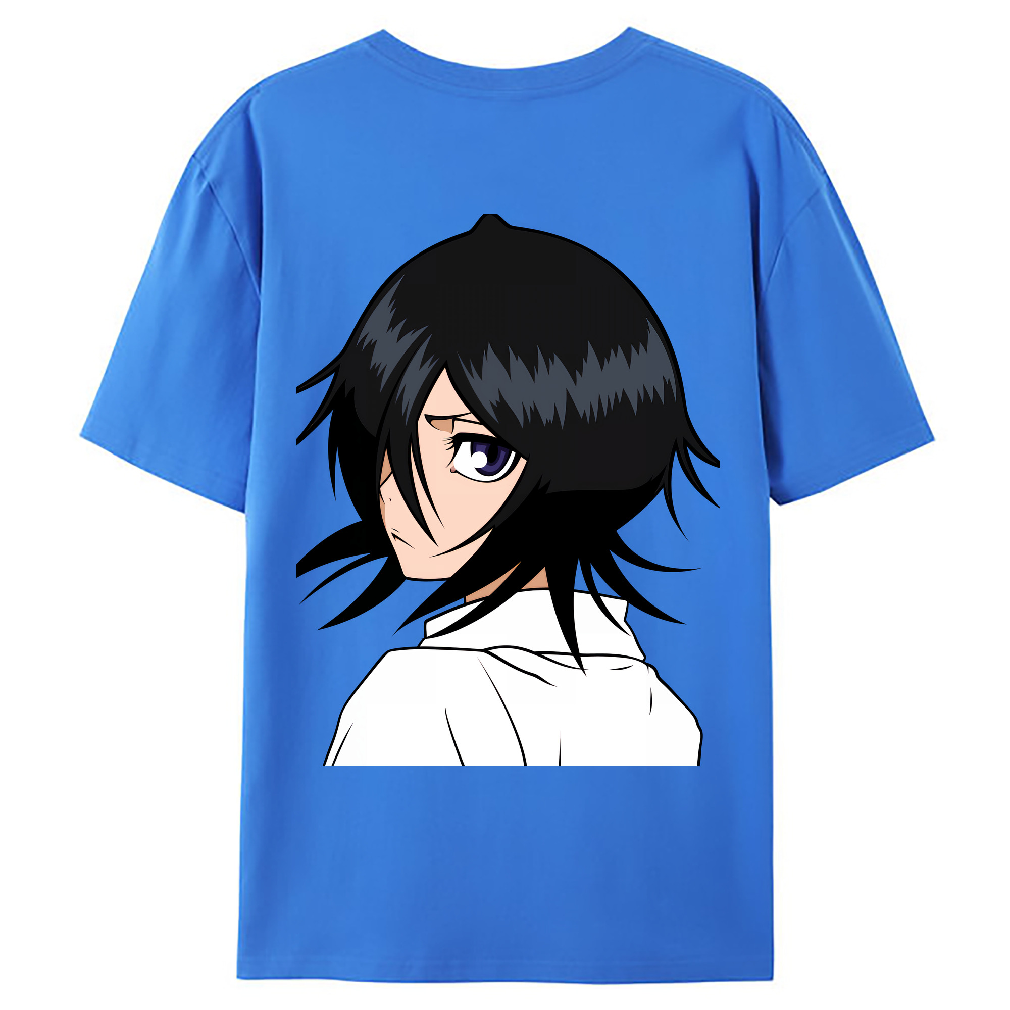 （画像用） ブリーチ 朽木ルキア BLEACH Kuchiki Rukia 綿100％ メンズ半袖Tシャツ（バックプリント） 通気性