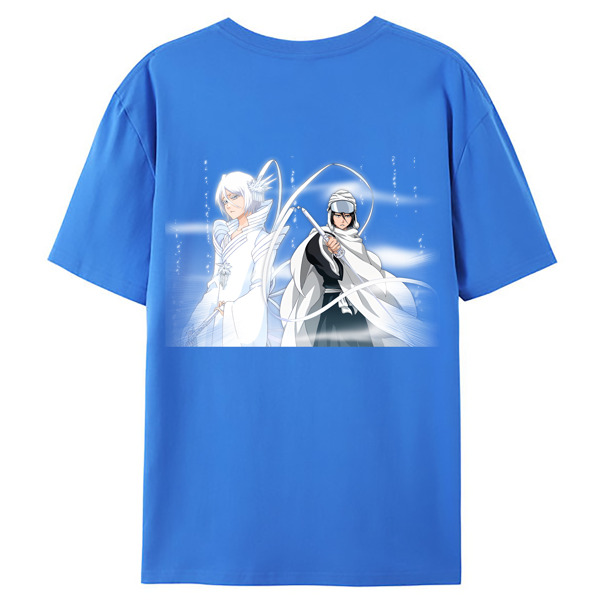 （画像用） ブリーチ 朽木ルキア BLEACH Kuchiki Rukia 綿100％ メンズ半袖Tシャツ（バックプリント） 通気性
