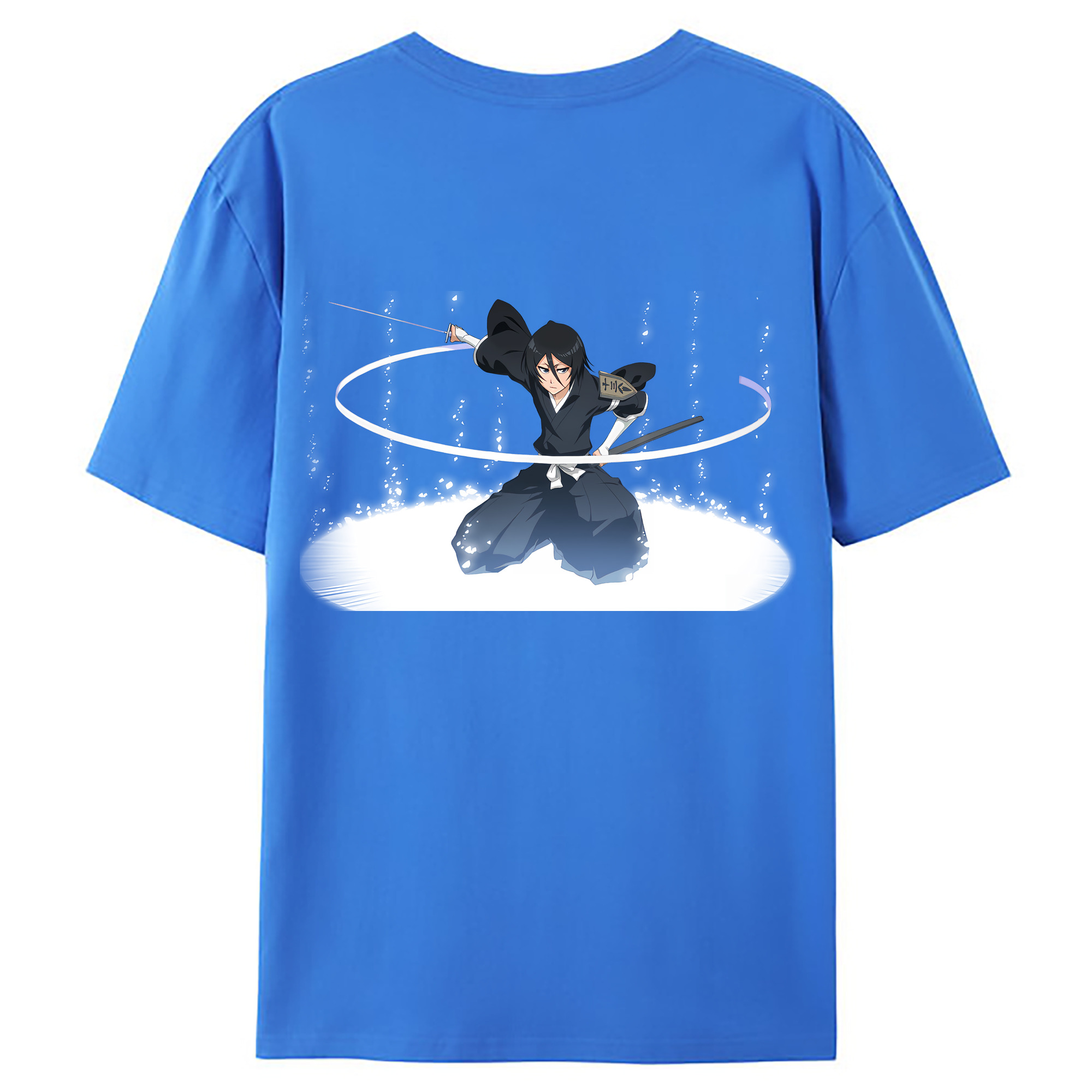 （画像用） ブリーチ 朽木ルキア BLEACH Kuchiki Rukia 綿100％ メンズ半袖Tシャツ（バックプリント） 通気性