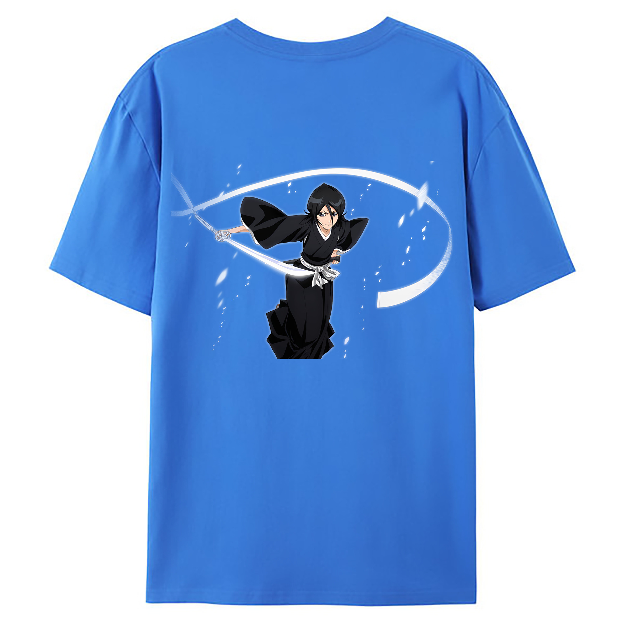 （画像用） ブリーチ 朽木ルキア BLEACH Kuchiki Rukia 綿100％ メンズ半袖Tシャツ（バックプリント） 通気性