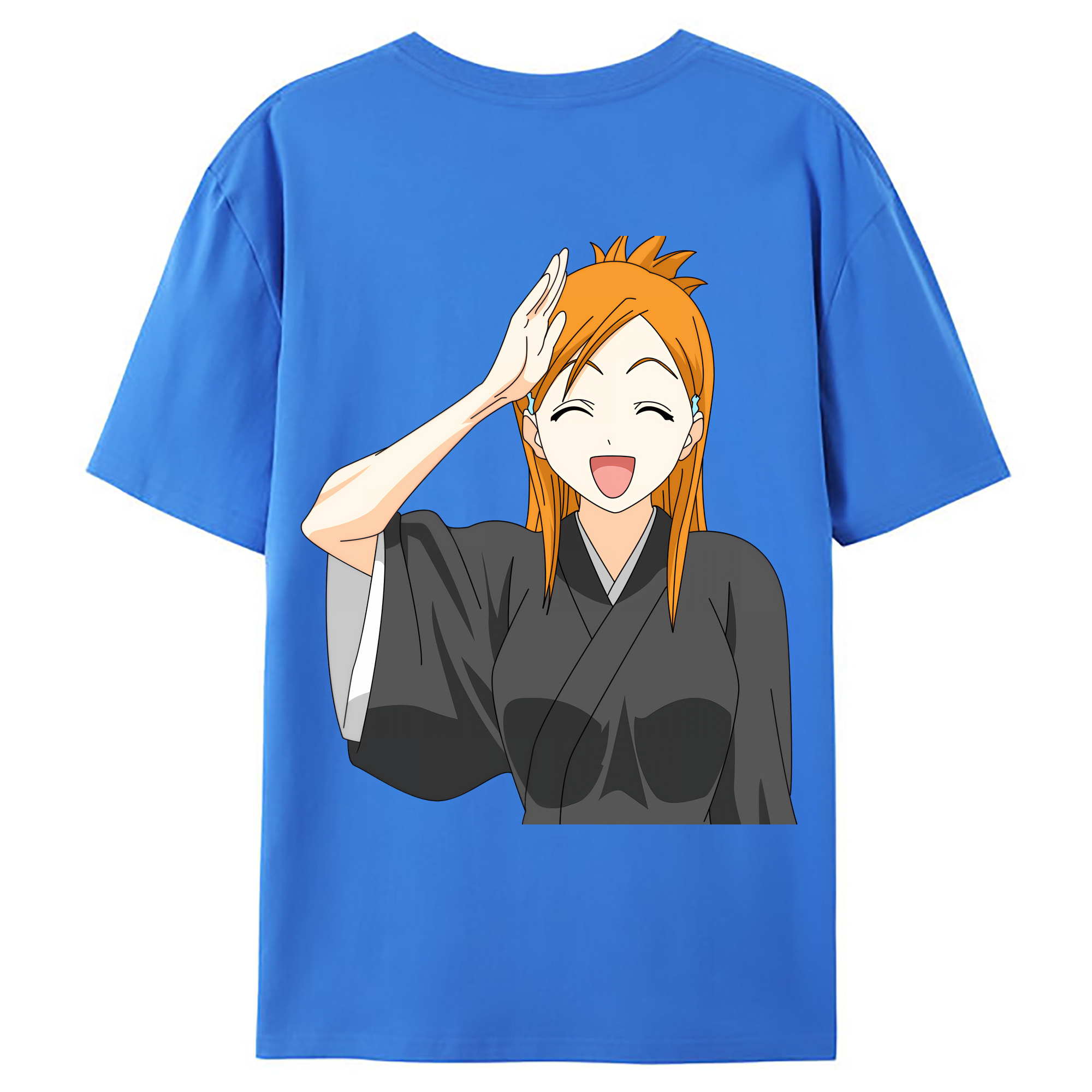 （画像用） ブリーチ 井上織姫（いのうえおりひめ） BLEACH Inoue Orihime 綿100％ メンズ半袖Tシャツ（バックプリント） 通気性