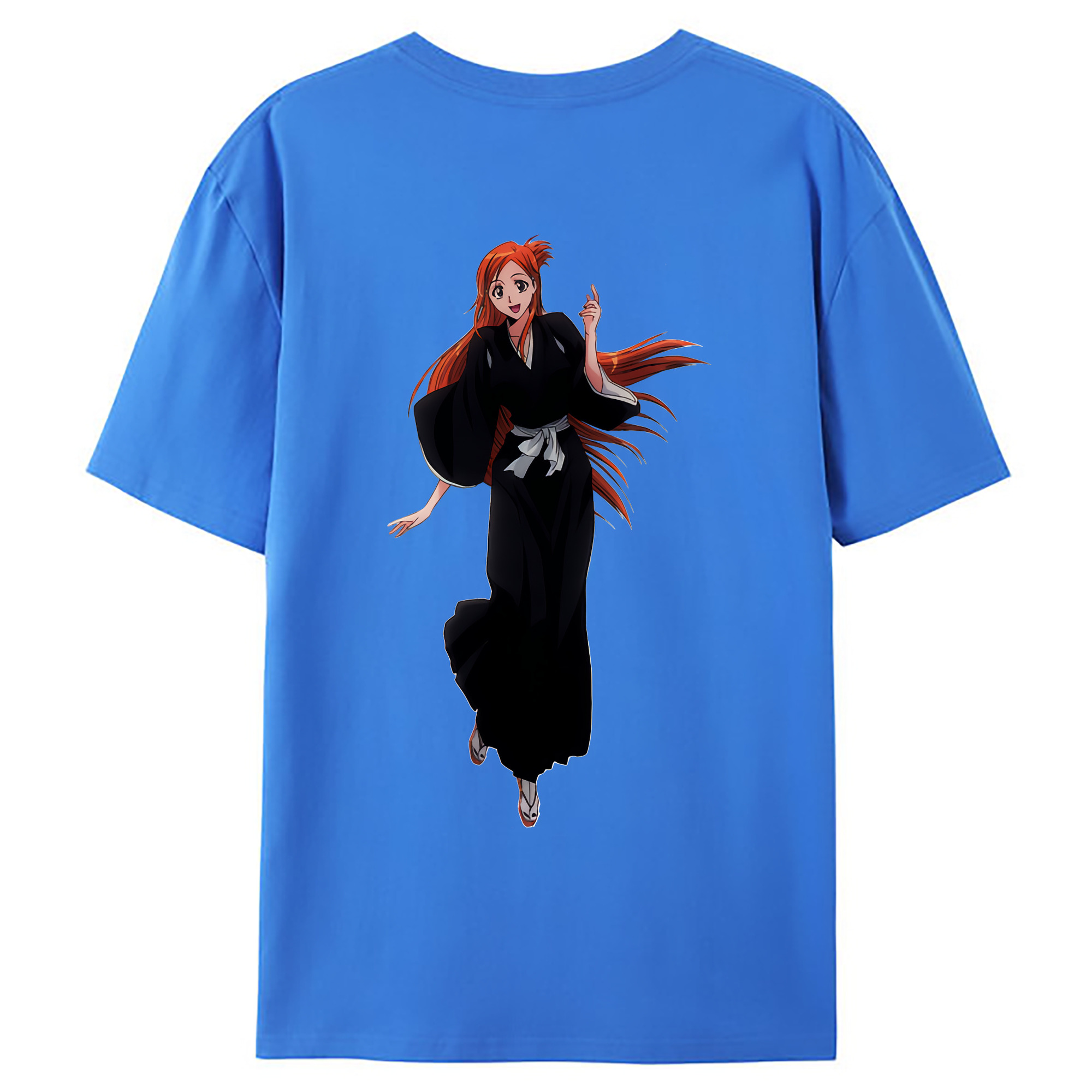 （画像用） ブリーチ 井上織姫（いのうえおりひめ） BLEACH Inoue Orihime 綿100％ メンズ半袖Tシャツ（バックプリント） 通気性