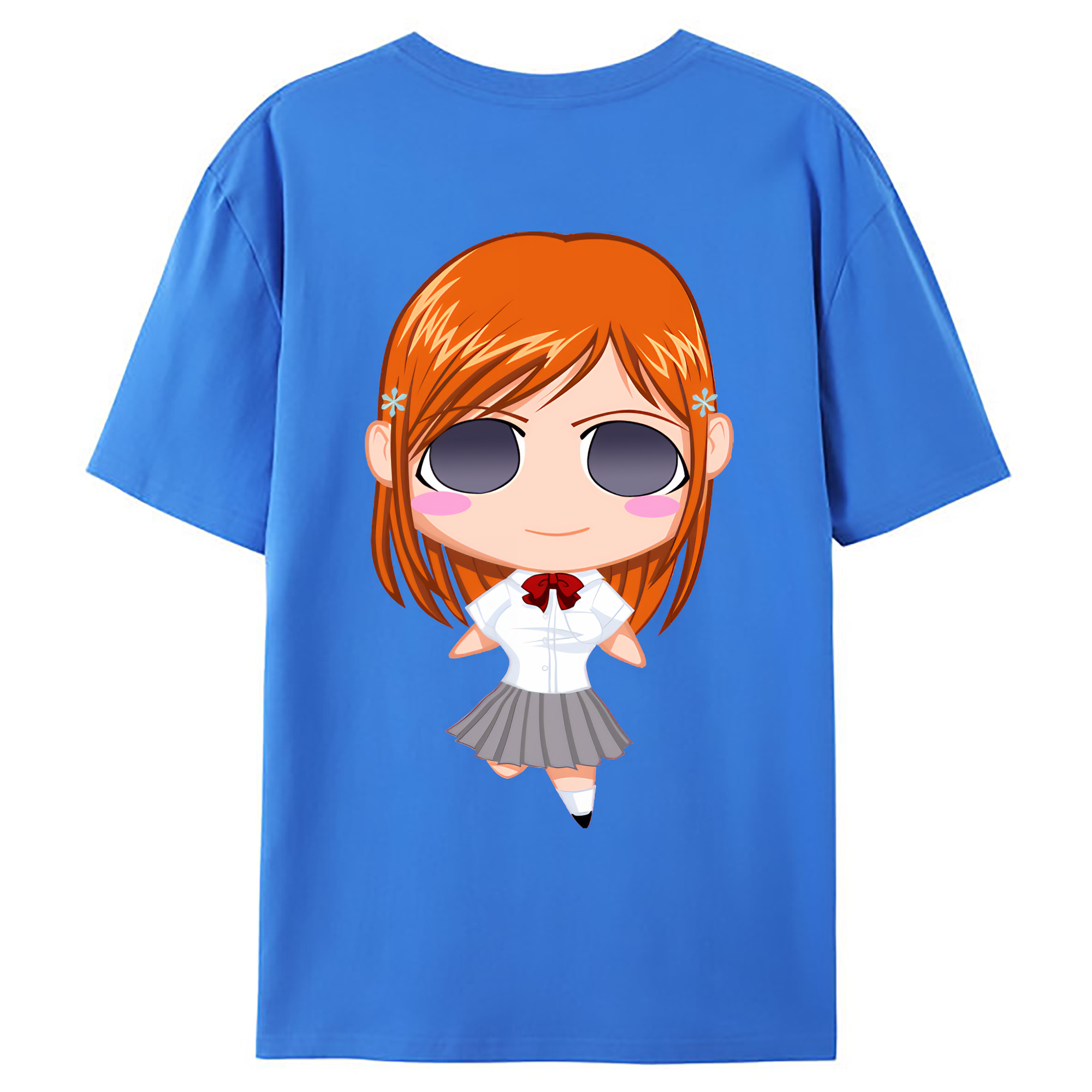 （画像用） ブリーチ 井上織姫（いのうえおりひめ） BLEACH Inoue Orihime 綿100％ メンズ半袖Tシャツ（バックプリント） 通気性