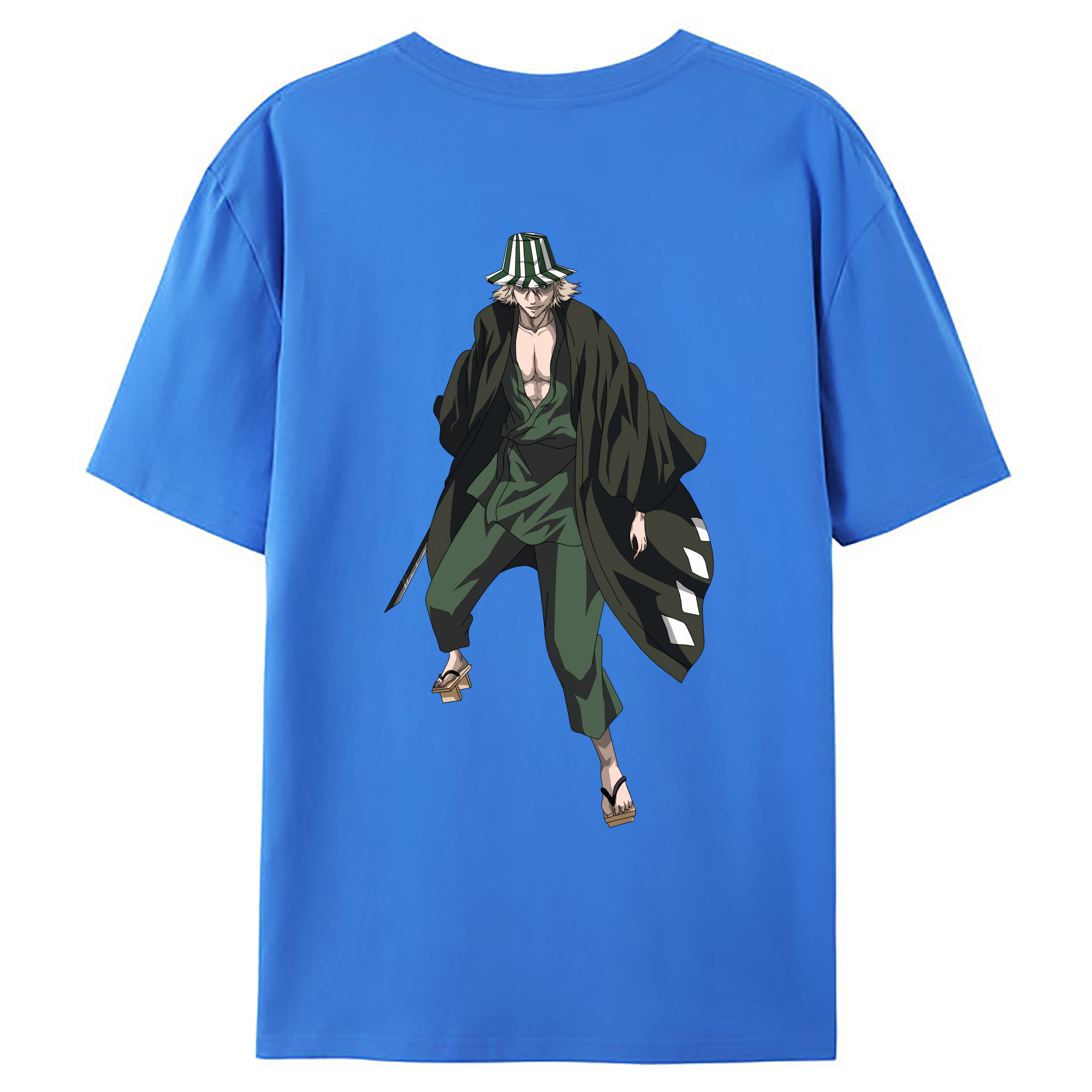 （画像用） "ブリーチ 浦原 喜助（うらはら きすけ） BLEACH Urahara Kisuke " 綿100％ メンズ半袖Tシャツ（バックプリント） 通気性