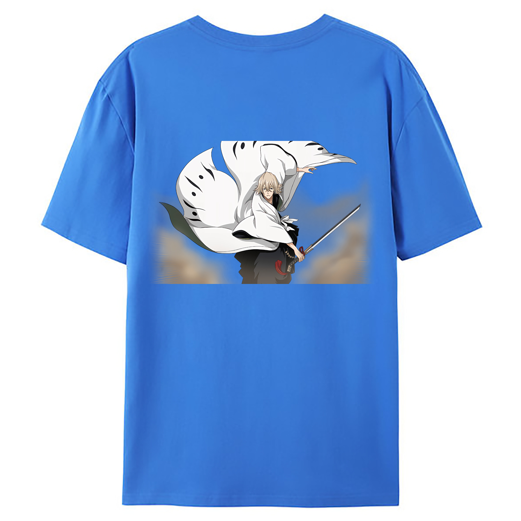 （画像用） "ブリーチ 浦原 喜助（うらはら きすけ） BLEACH Urahara Kisuke " 綿100％ メンズ半袖Tシャツ（バックプリント） 通気性
