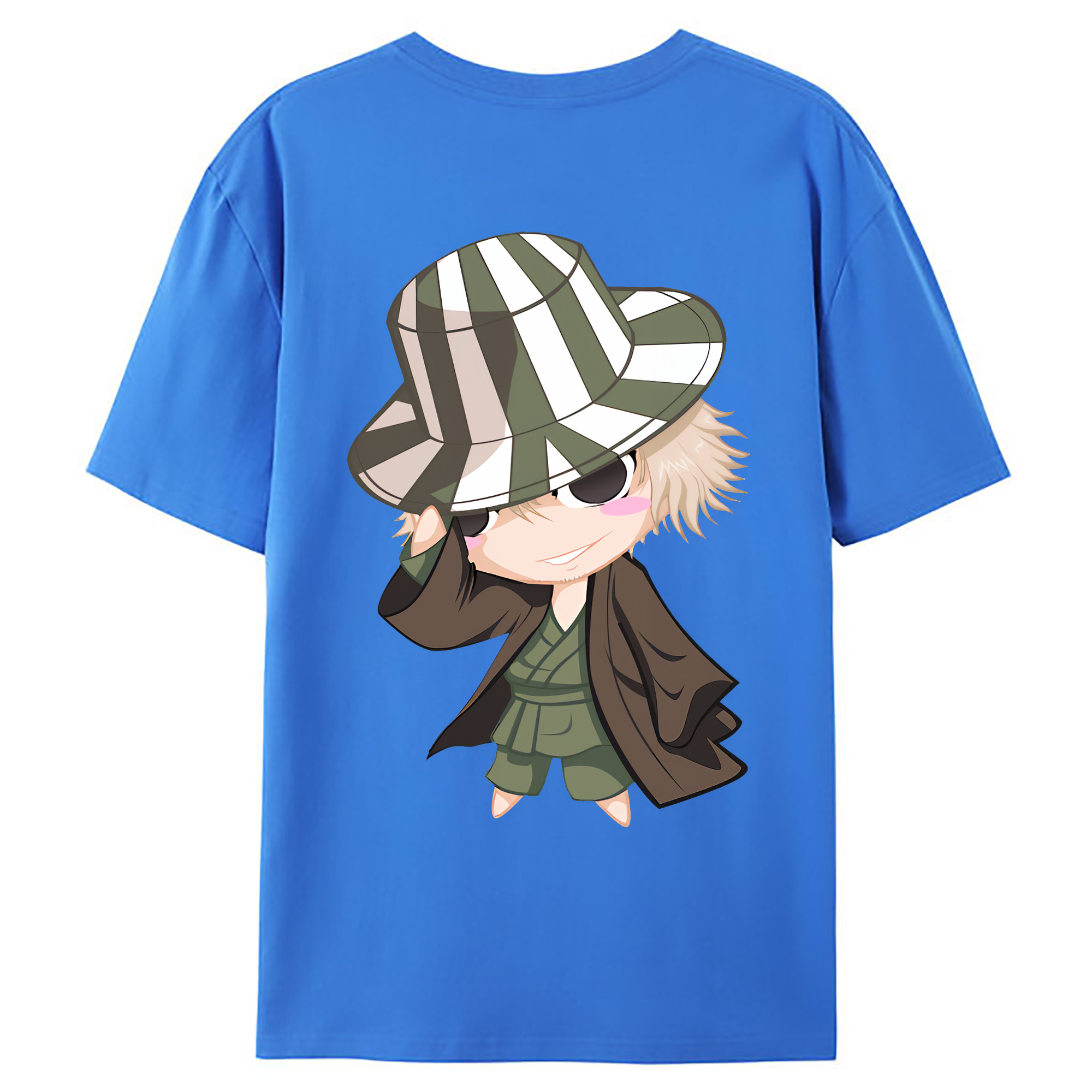 （画像用） "ブリーチ 浦原 喜助（うらはら きすけ） BLEACH Urahara Kisuke " 綿100％ メンズ半袖Tシャツ（バックプリント） 通気性